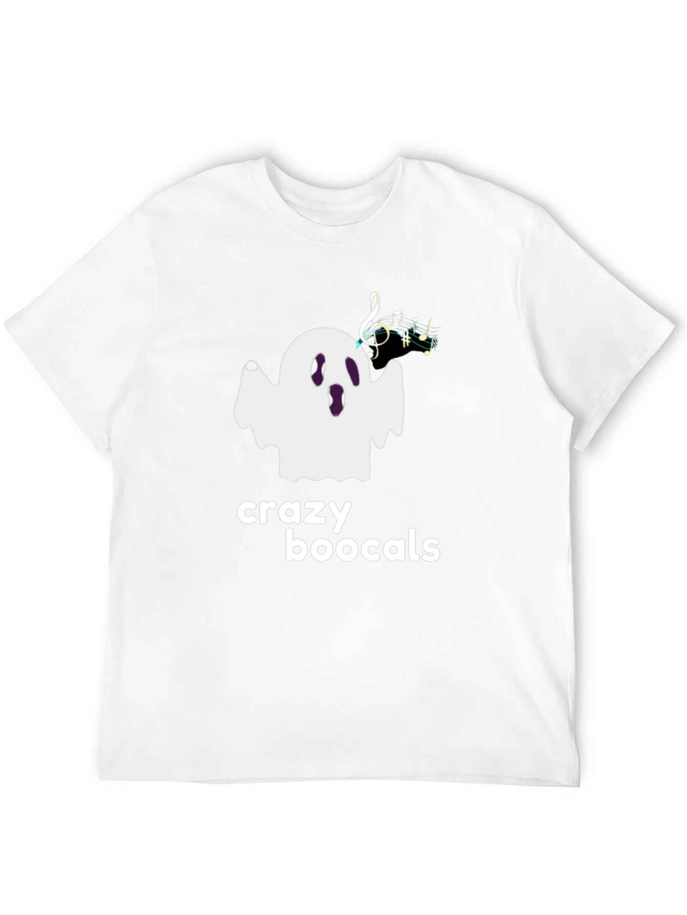 Crazy Boocals Graphic Tee - Halloween Ghost Shirt