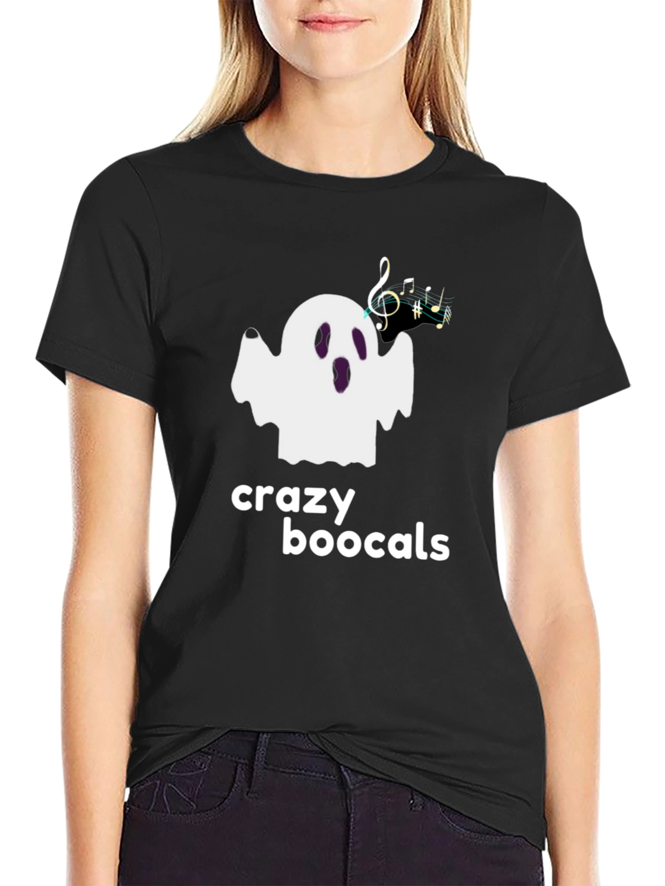 Crazy Boocals Graphic Tee - Halloween Ghost Shirt