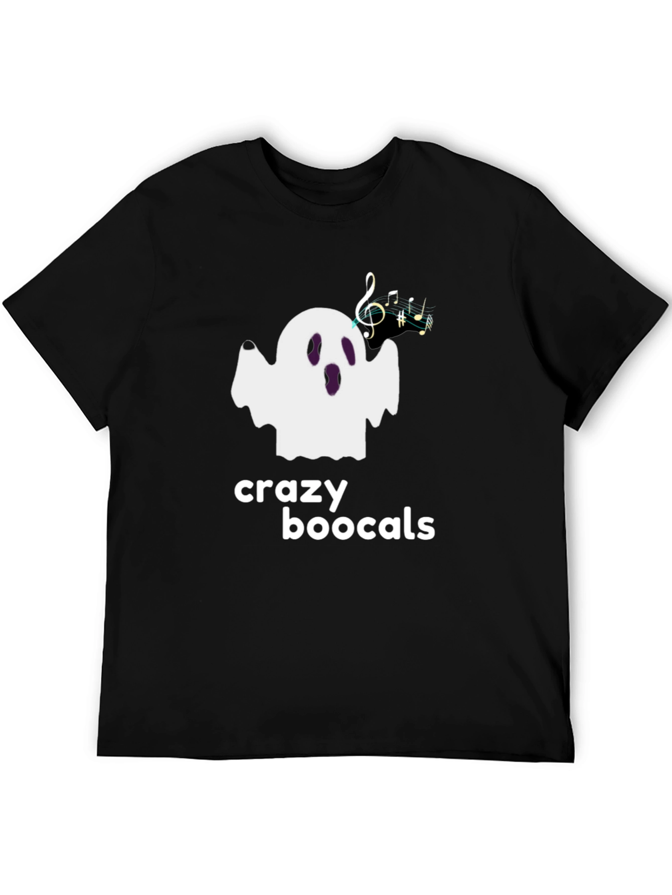 Crazy Boocals Graphic Tee - Halloween Ghost Shirt