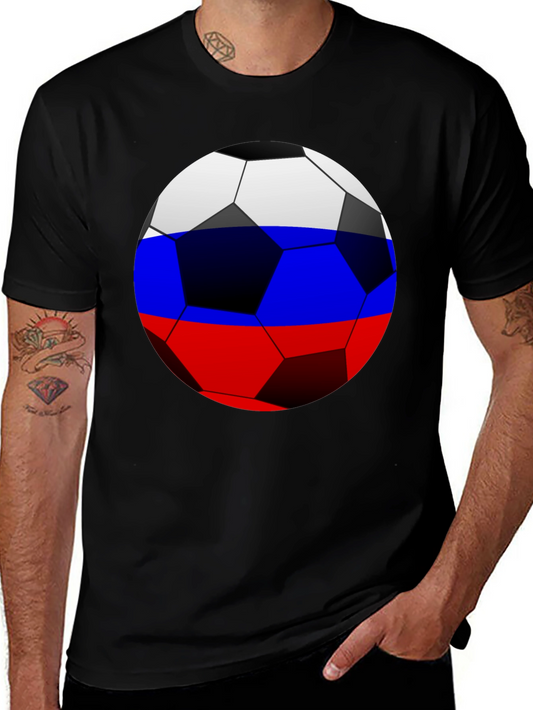 Russia Flag Soccer Ball T-Shirt