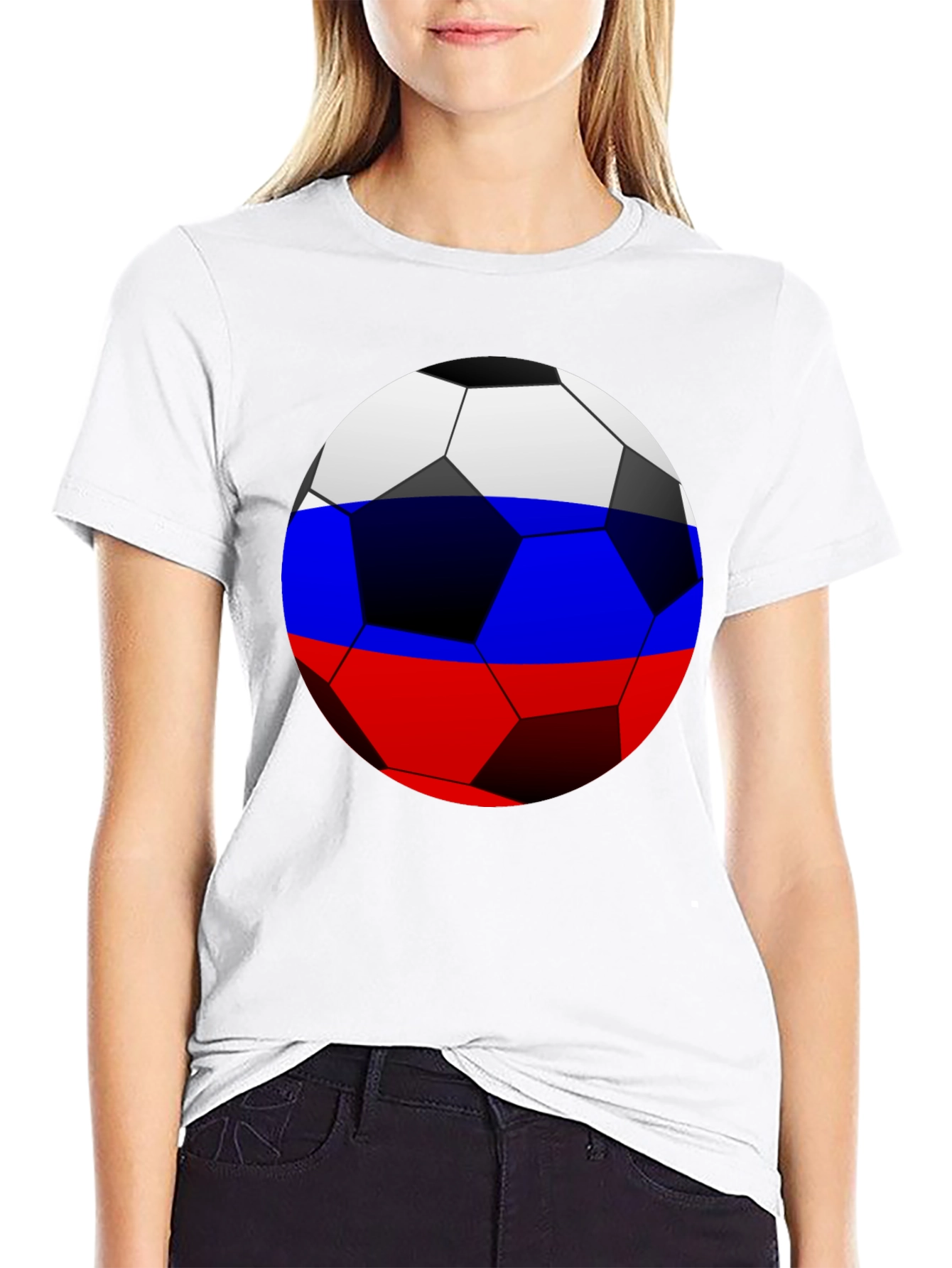 Russia Flag Soccer Ball T-Shirt