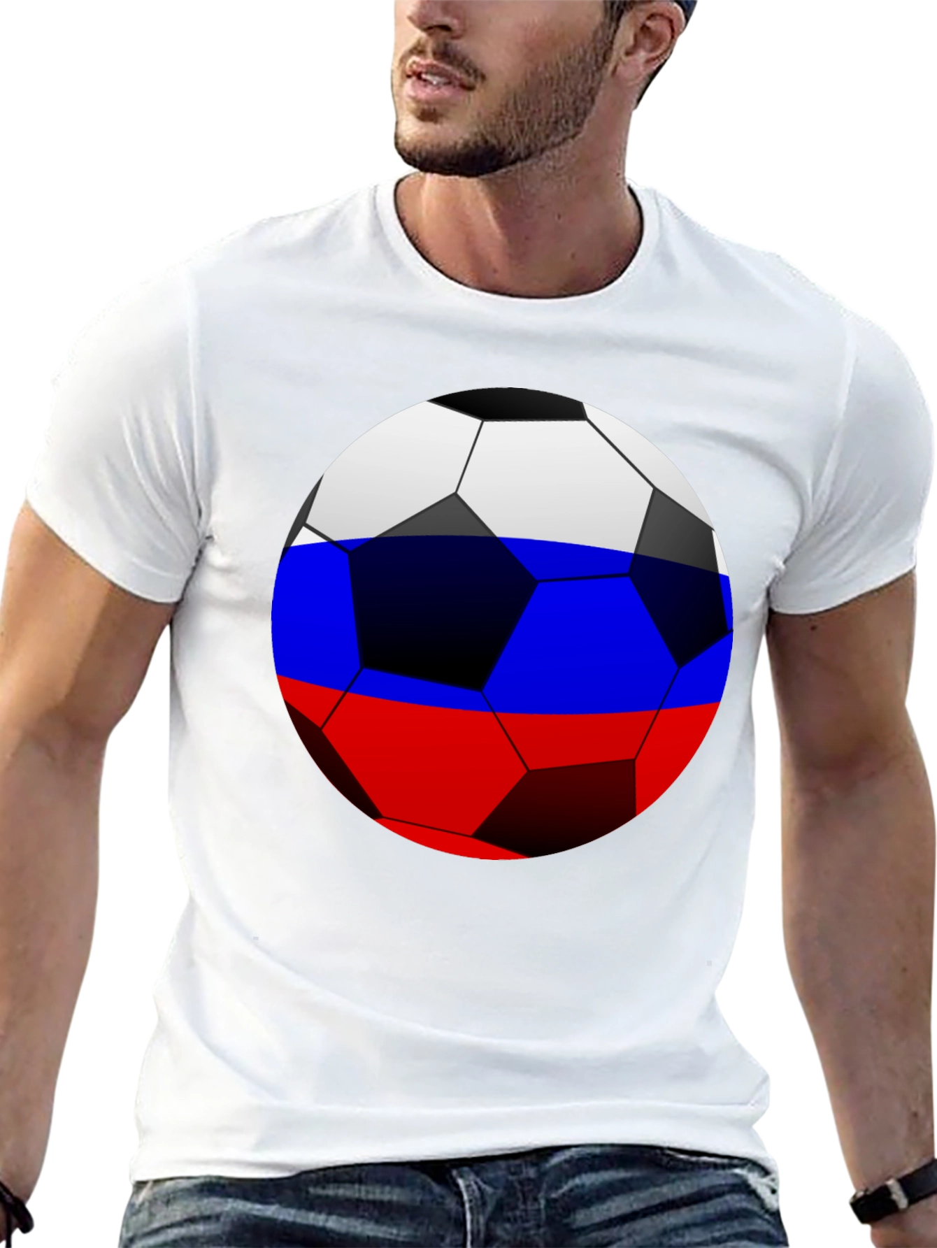 Russia Flag Soccer Ball T-Shirt