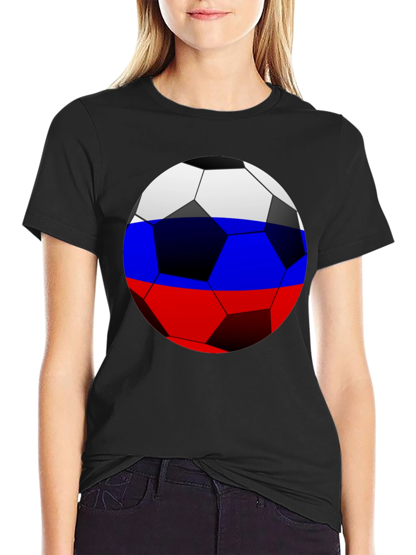 Russia Flag Soccer Ball T-Shirt