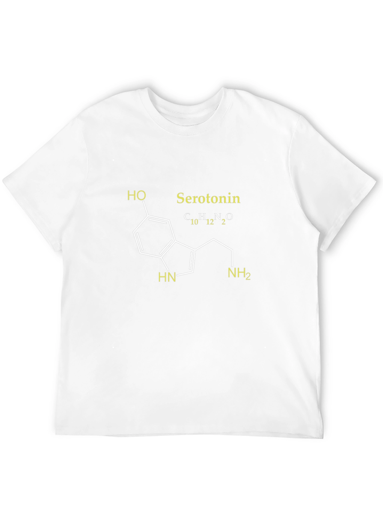 Serotonin Molecule Graphic T-Shirt - Black