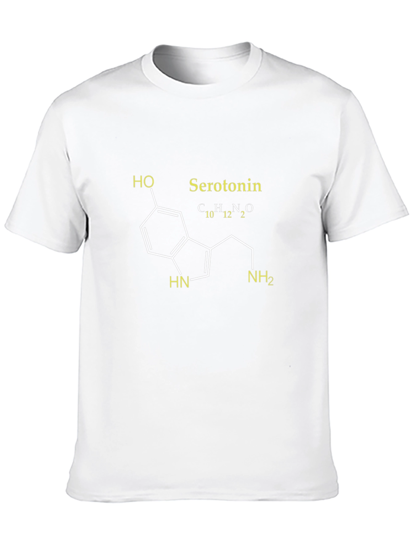 Serotonin Molecule Graphic T-Shirt - Black