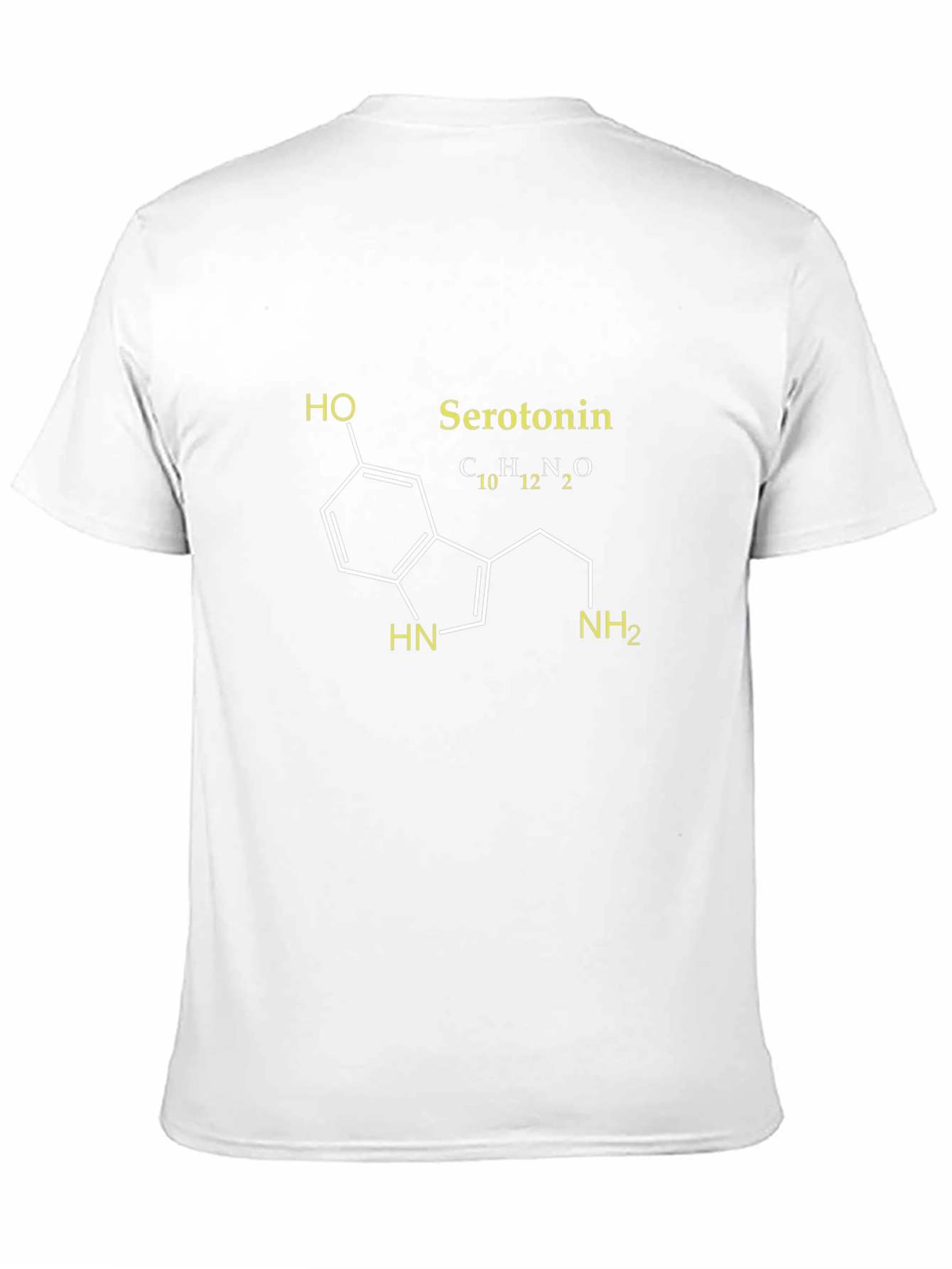 Serotonin Molecule Graphic T-Shirt - Black