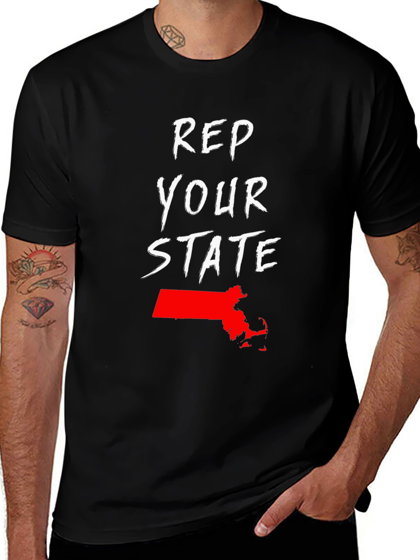 Rep Your State Massachusetts Graphic Tee