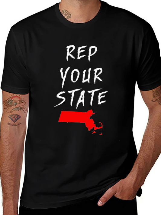 Rep Your State Massachusetts Graphic Tee
