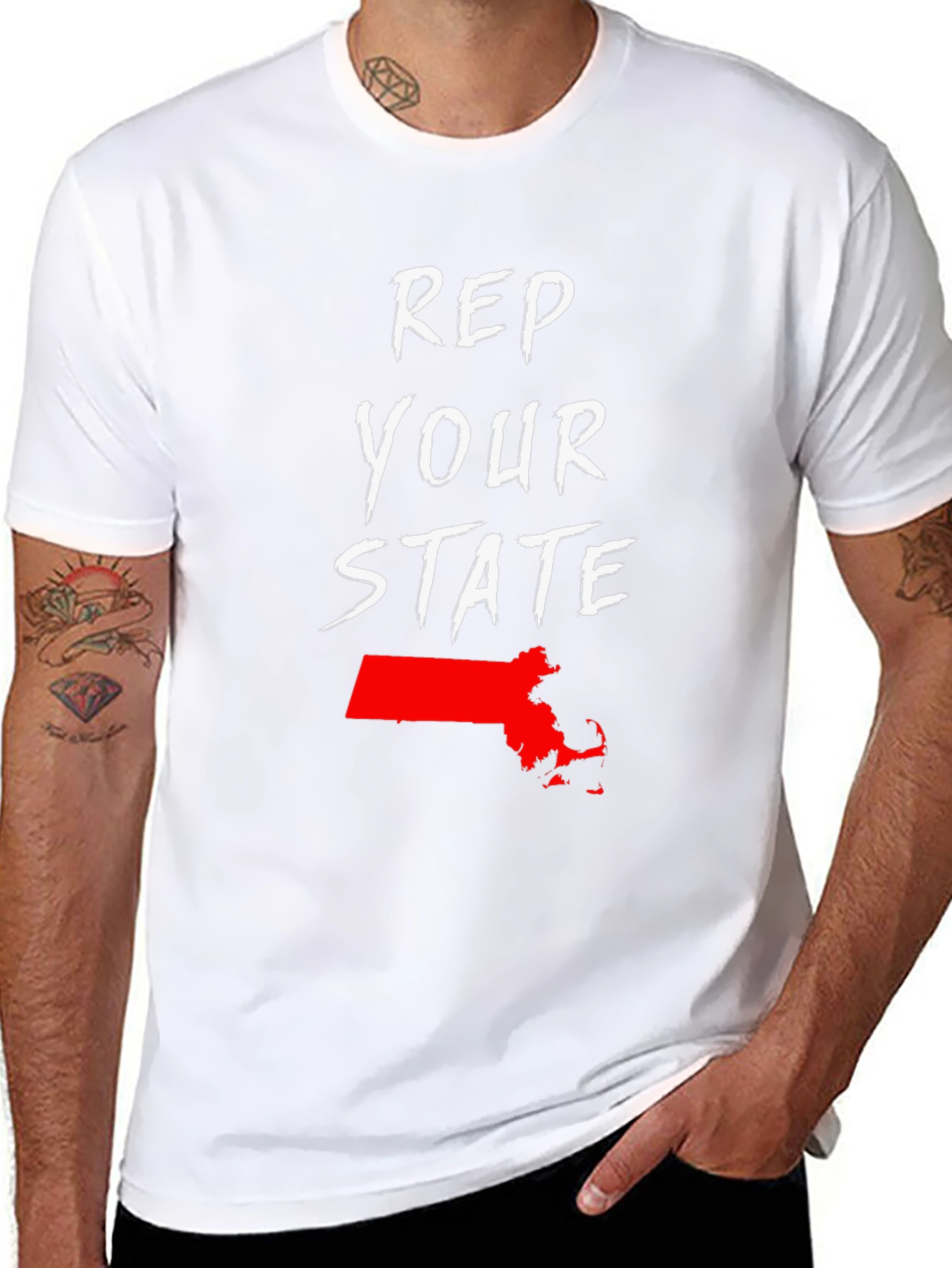 Rep Your State Massachusetts Graphic Tee