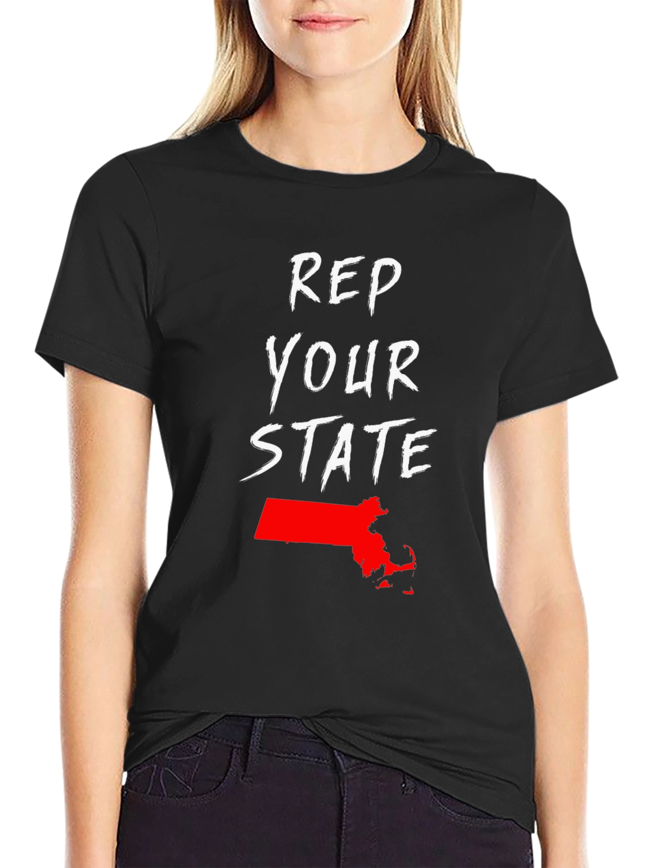 Rep Your State Massachusetts Graphic Tee