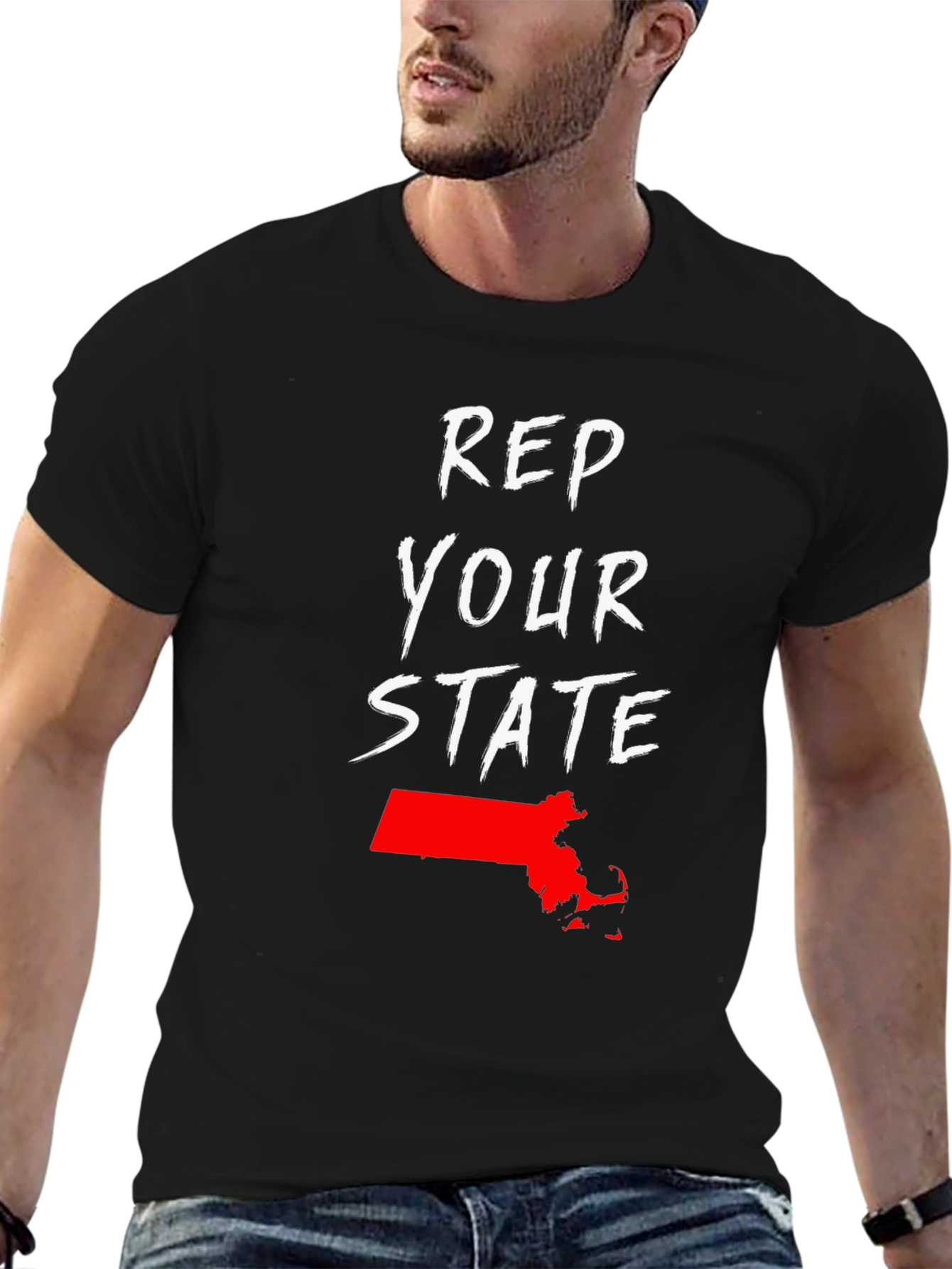 Rep Your State Massachusetts Graphic Tee