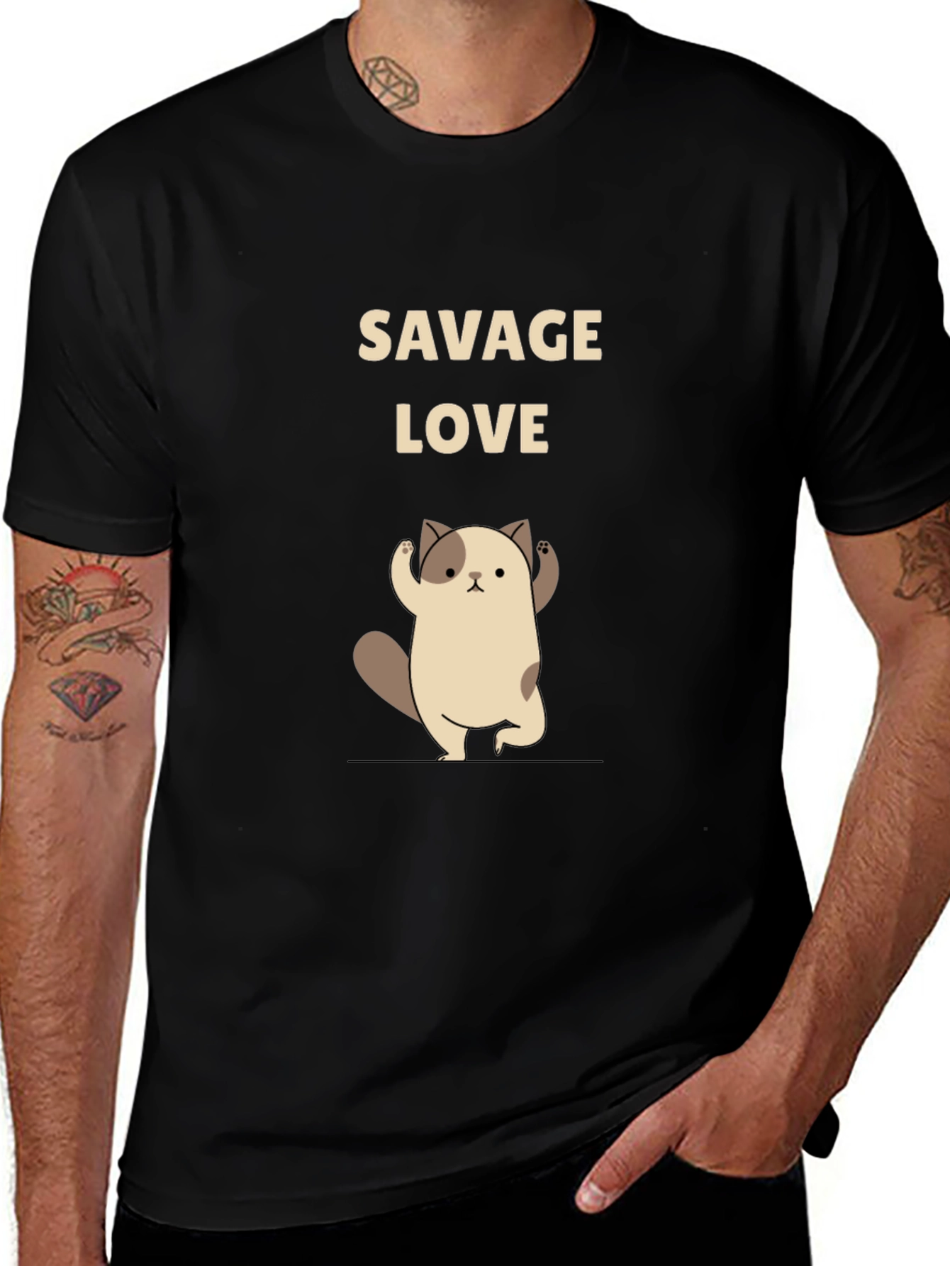 Savage Love Cat T-Shirt - Cute Graphic Tee