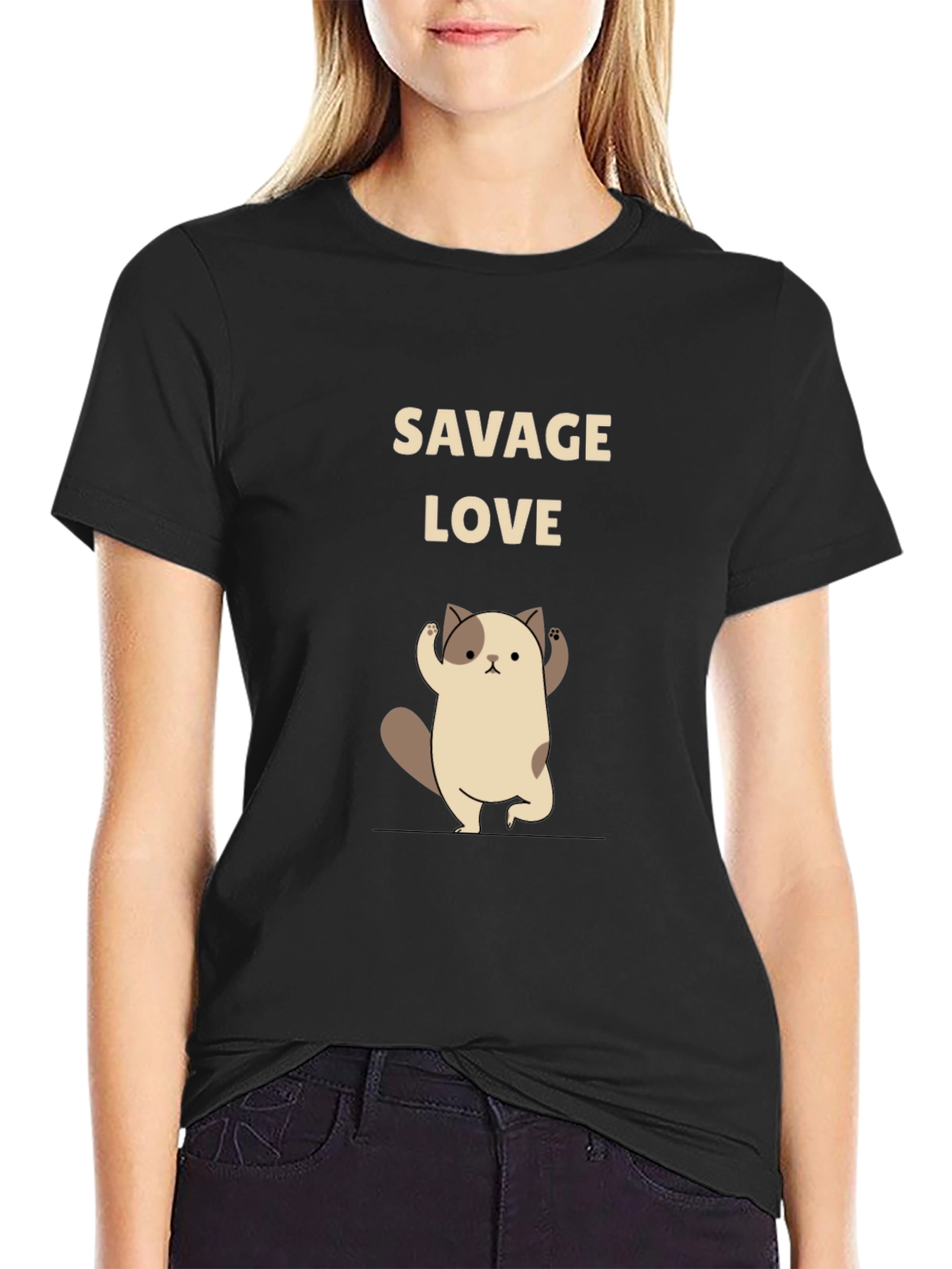 Savage Love Cat T-Shirt - Cute Graphic Tee