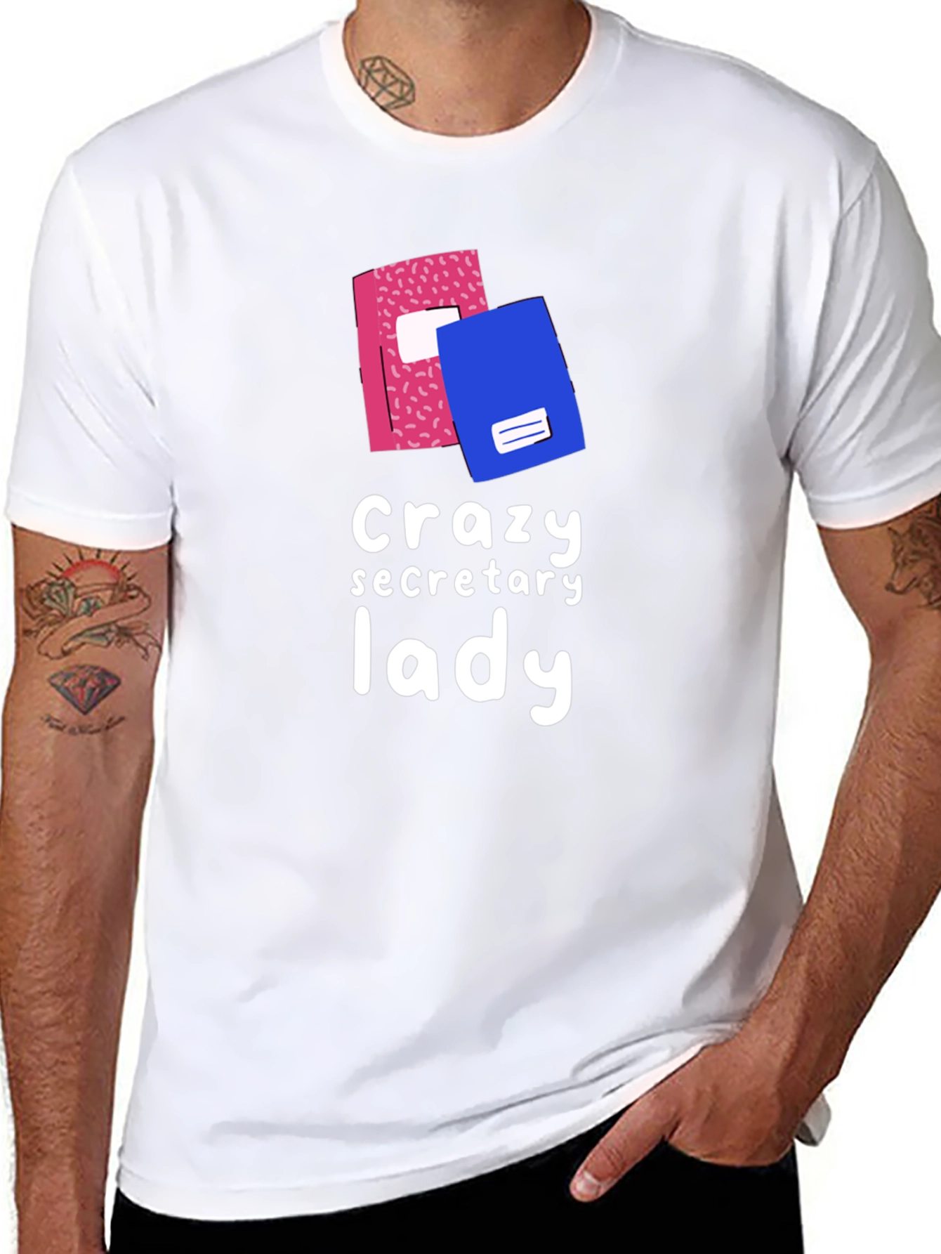 Crazy Secretary Lady Graphic Tee