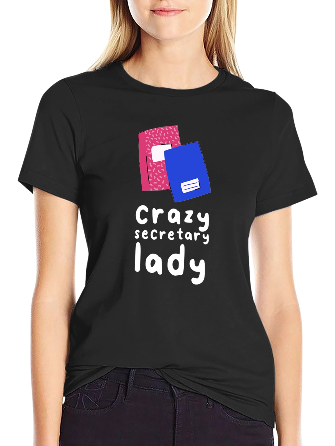 Crazy Secretary Lady Graphic Tee