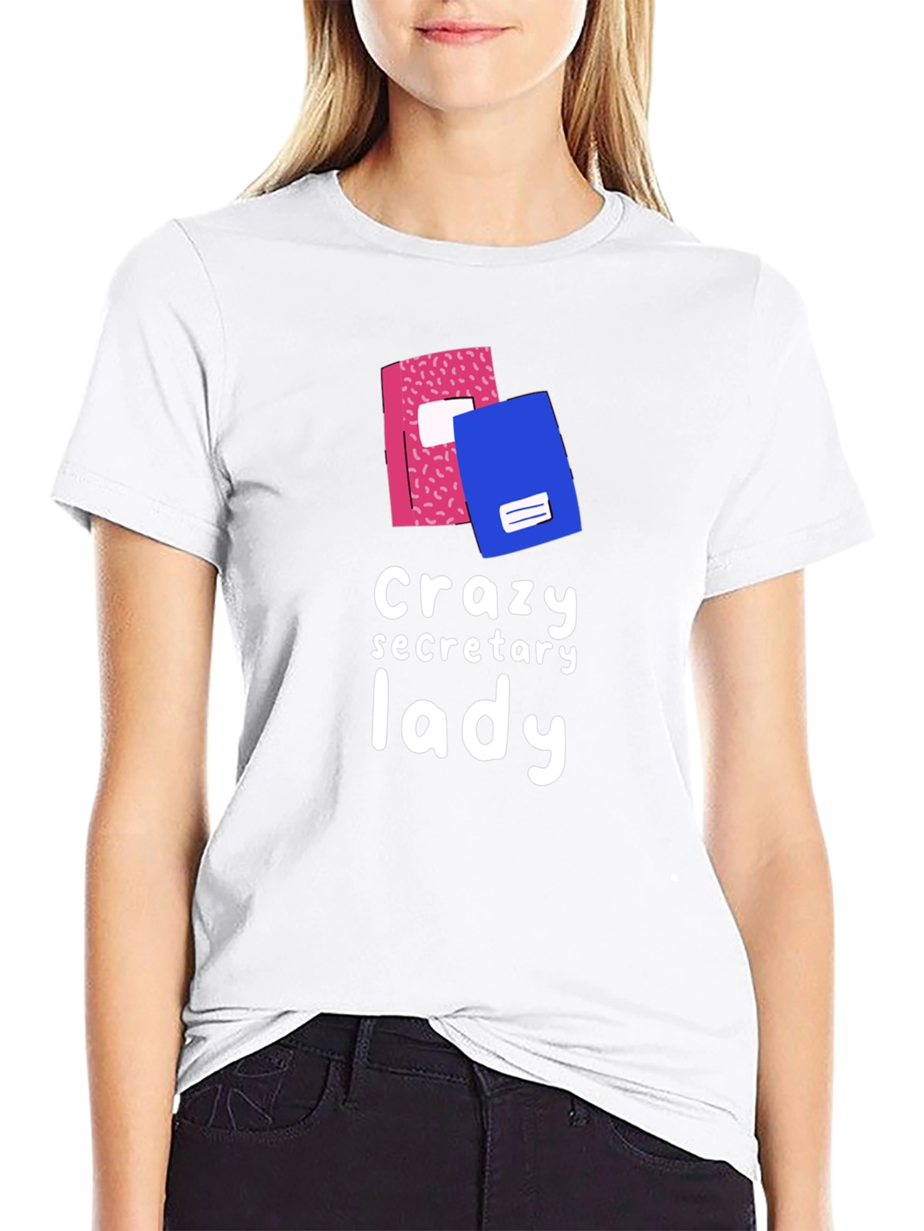 Crazy Secretary Lady Graphic Tee