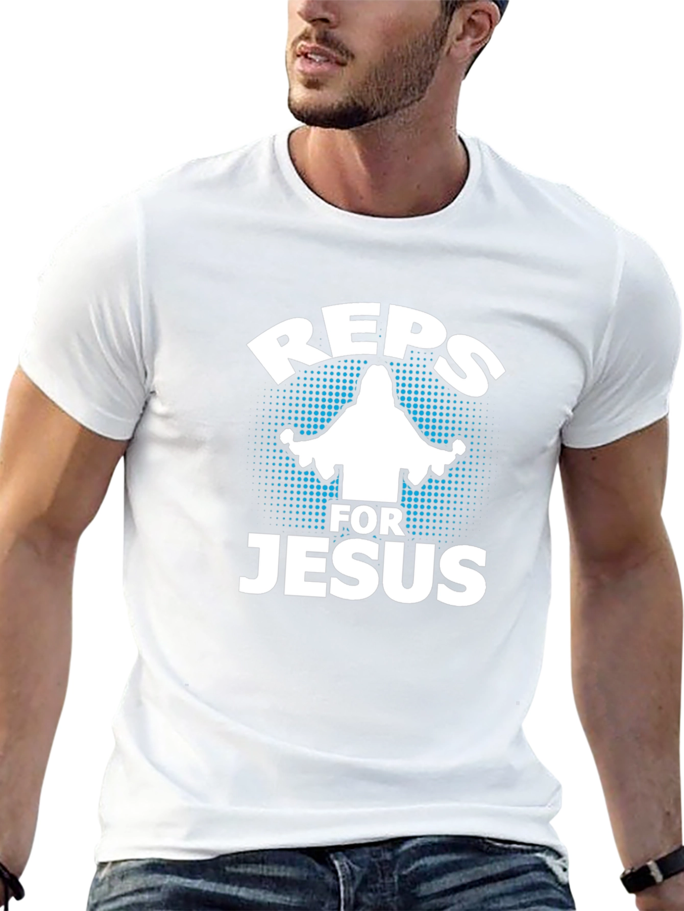 Reps for Jesus Black Graphic T-Shirt
