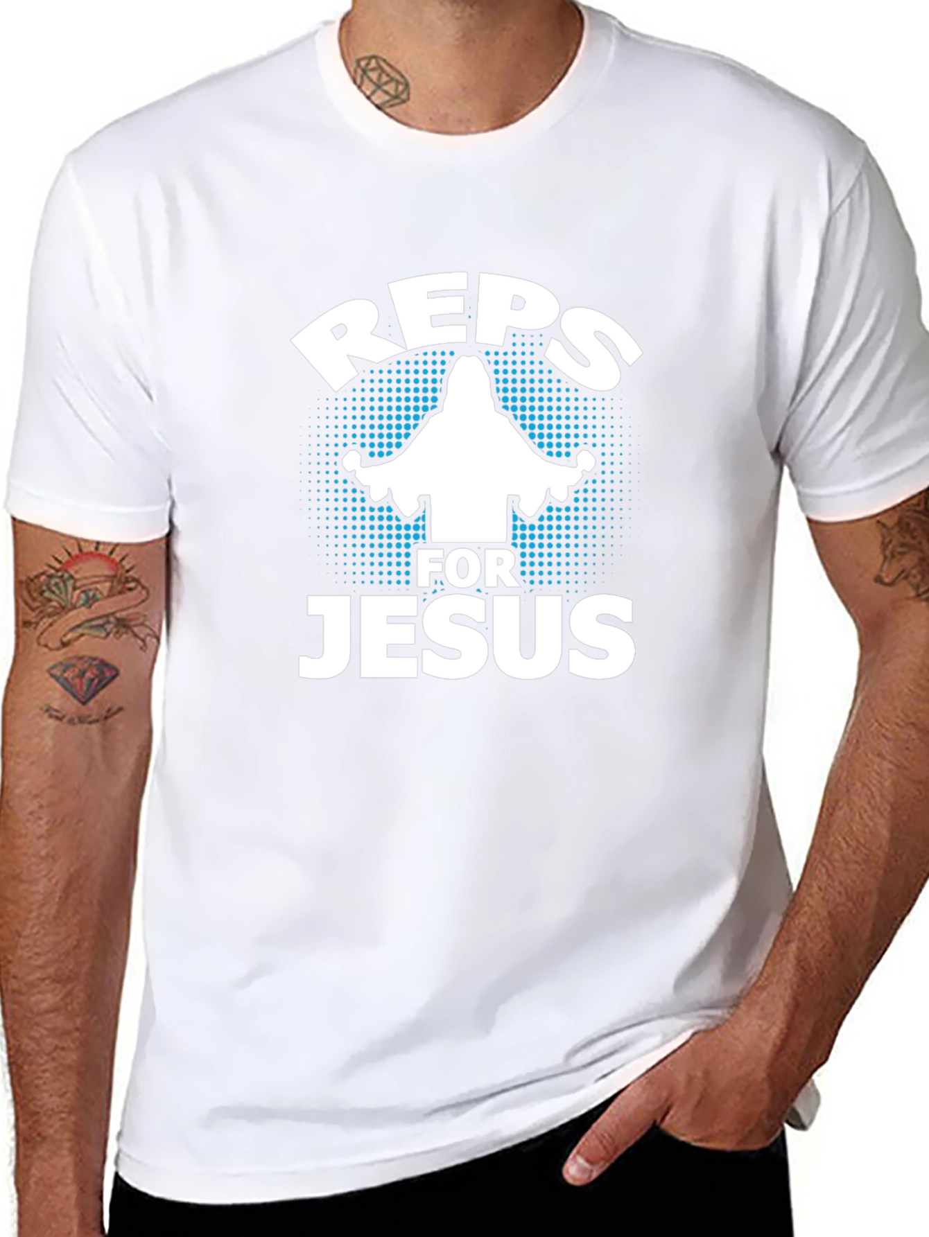 Reps for Jesus Black Graphic T-Shirt