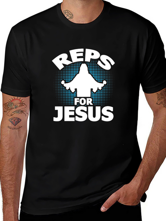 Reps for Jesus Black Graphic T-Shirt