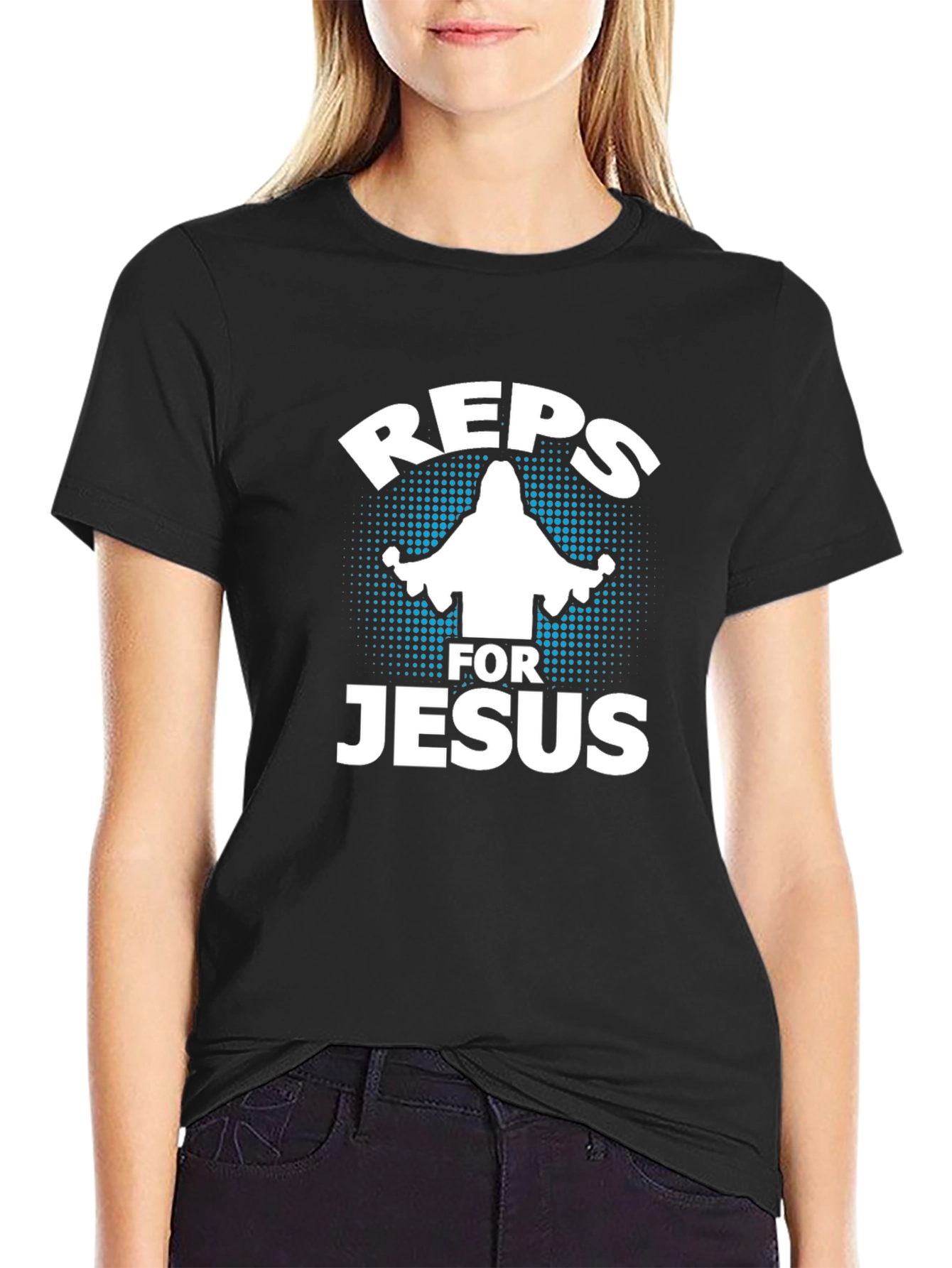 Reps for Jesus Black Graphic T-Shirt