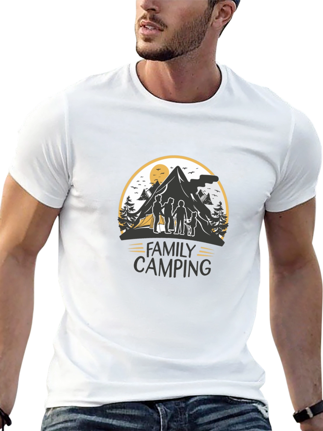 Family Camping Graphic Tee - Adventure Shirt