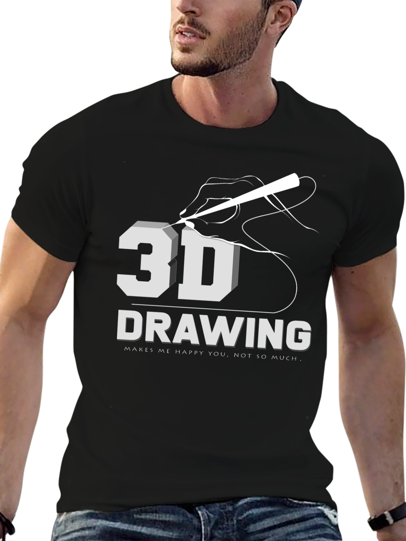 3D Drawing T-Shirt: Art Lover Apparel