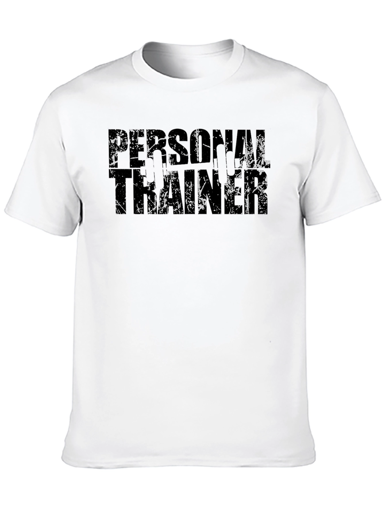Personal Trainer Graphic Tee - Black Cotton Fitness Shirt