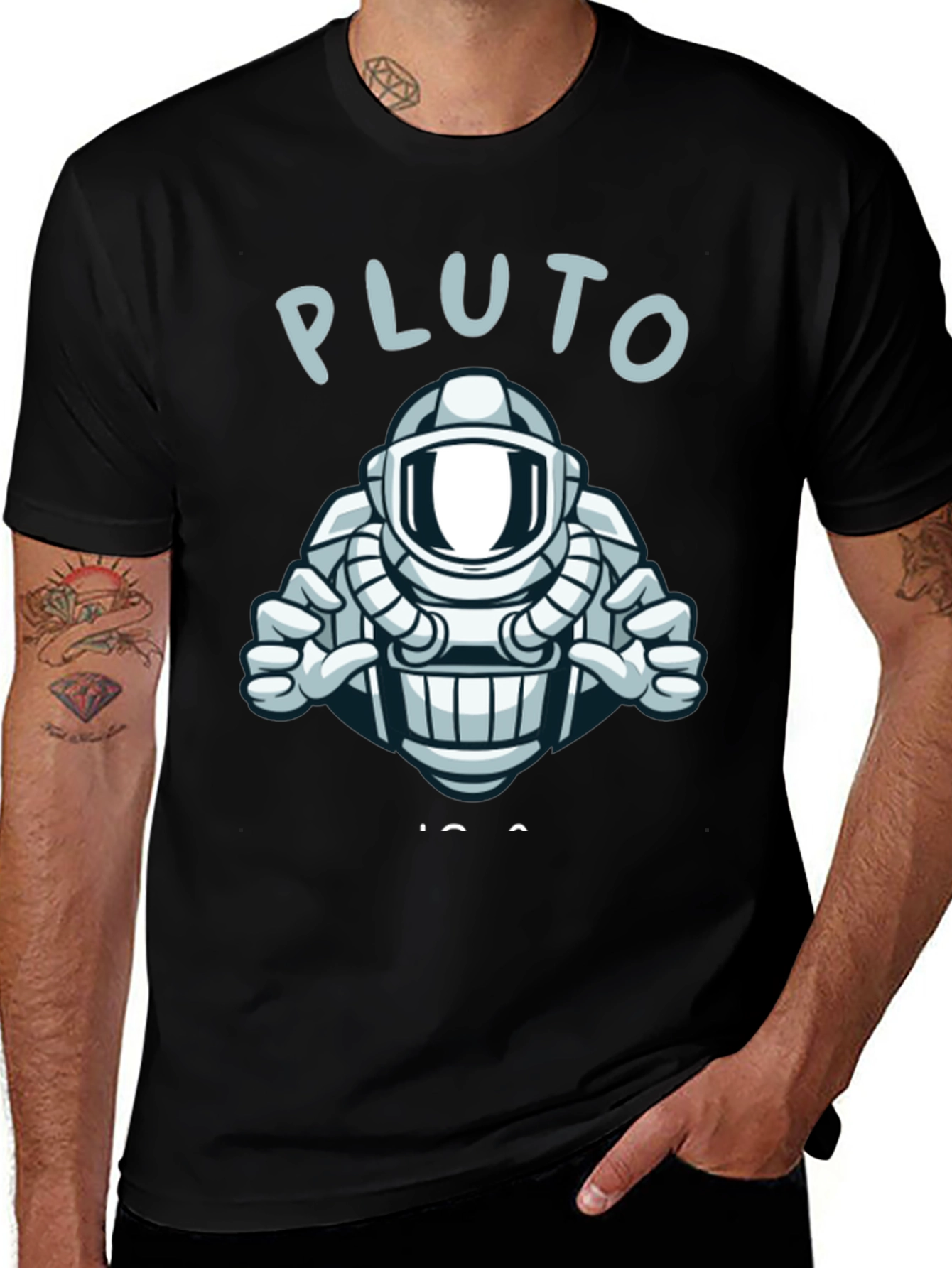 Pluto Astronaut Graphic T-Shirt - Space Explorer Tee