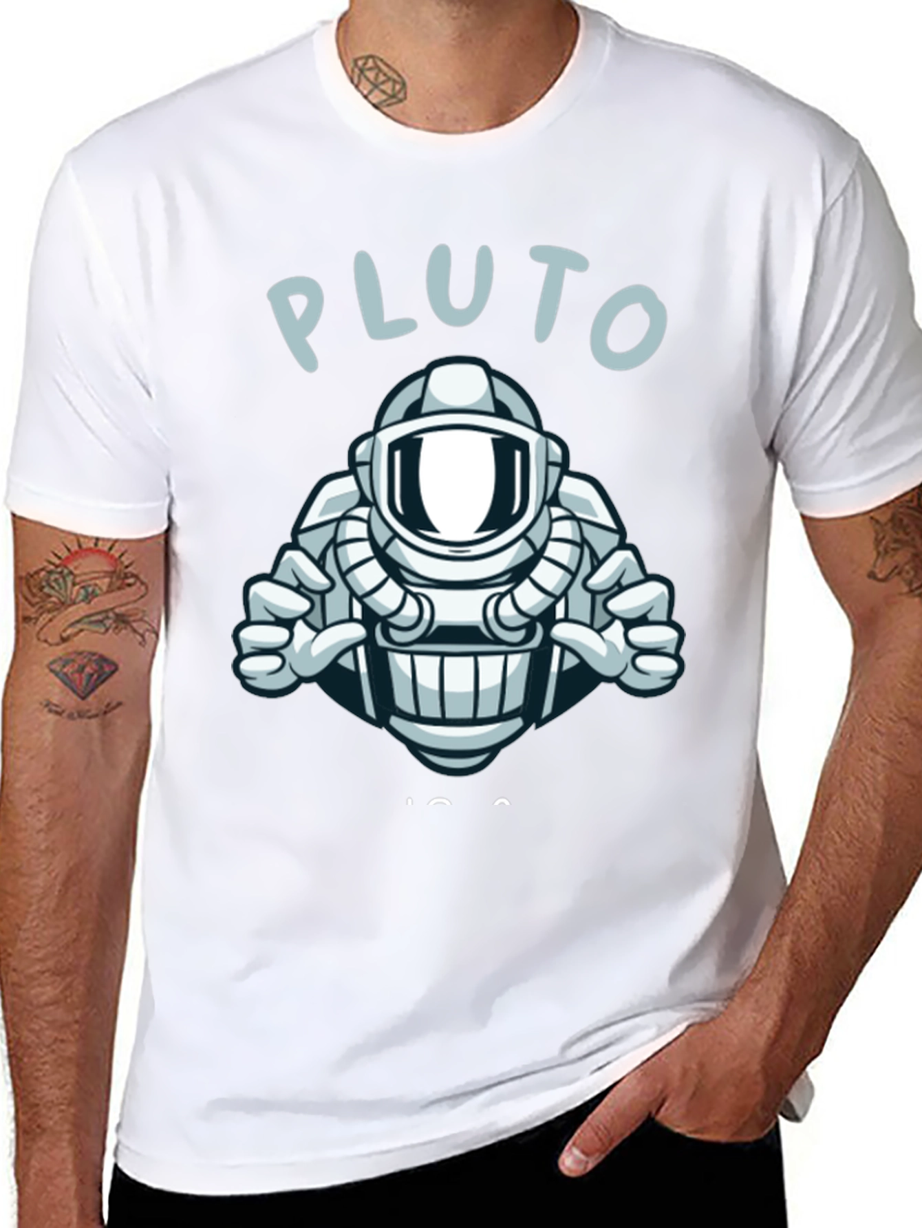 Pluto Astronaut Graphic T-Shirt - Space Explorer Tee