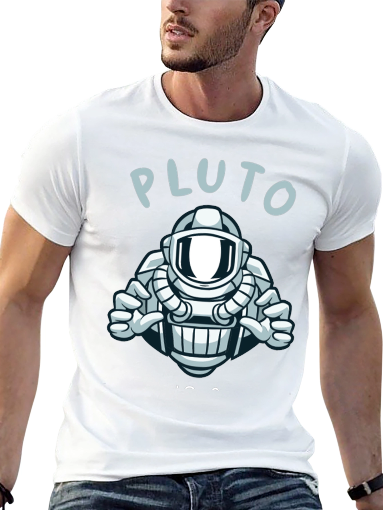 Pluto Astronaut Graphic T-Shirt - Space Explorer Tee