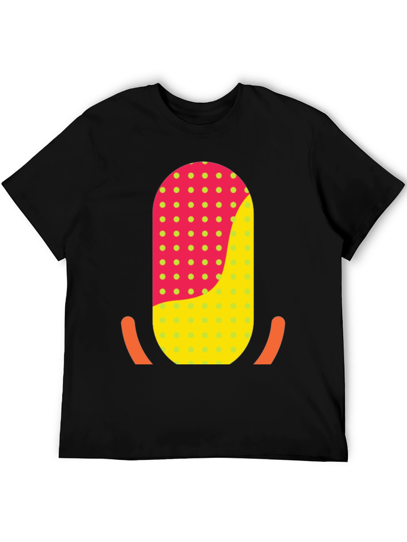 Funky Retro T-Shirt with Geometric Graphic Print