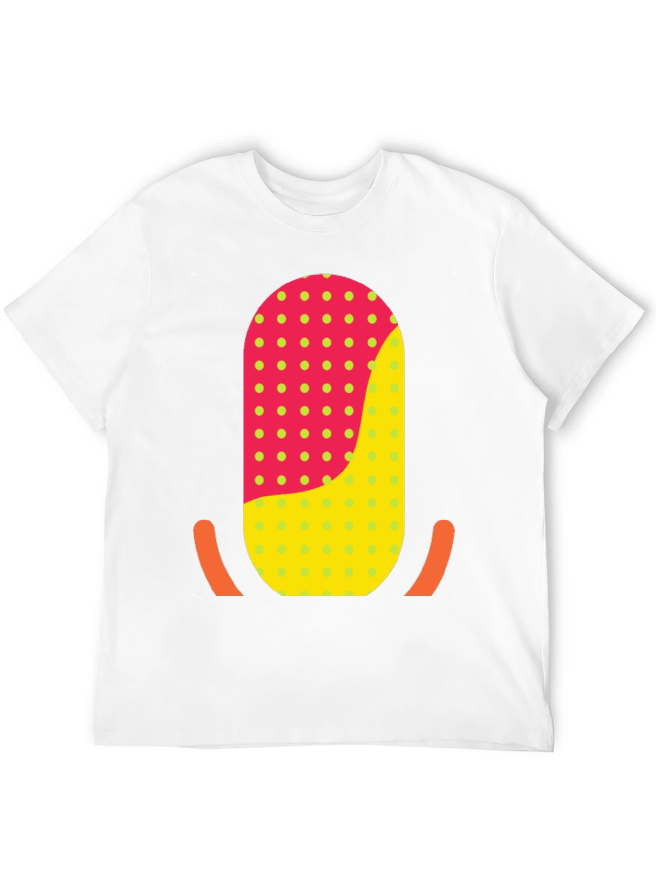 Funky Retro T-Shirt with Geometric Graphic Print