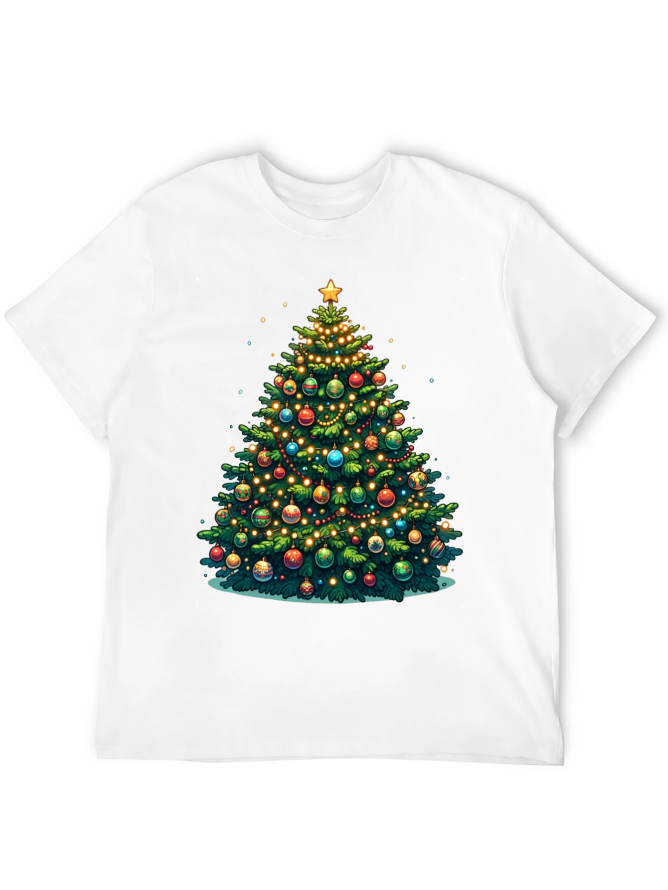 Christmas Tree Graphic Tee Holiday Shirt
