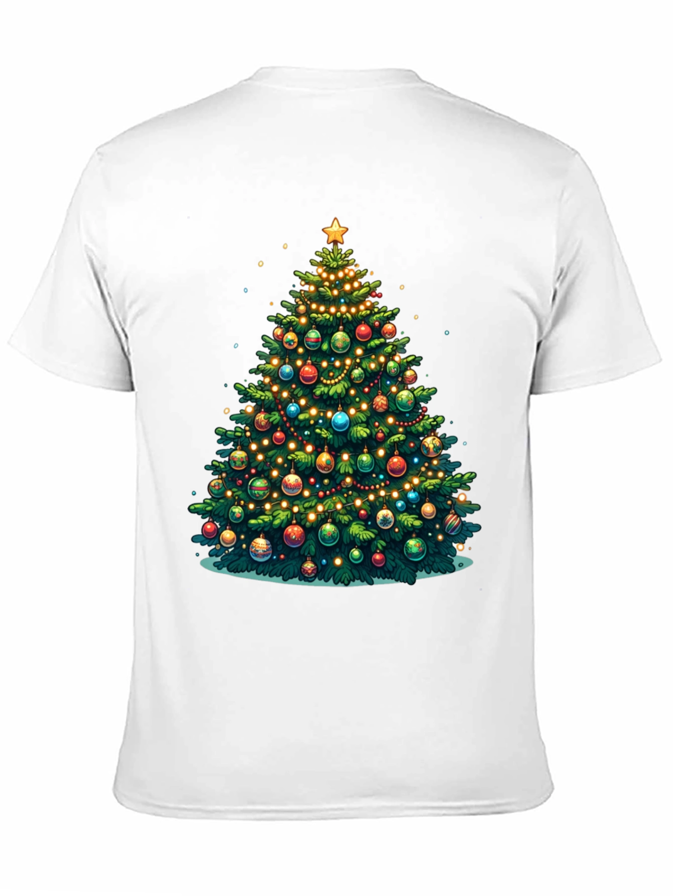 Christmas Tree Graphic Tee Holiday Shirt