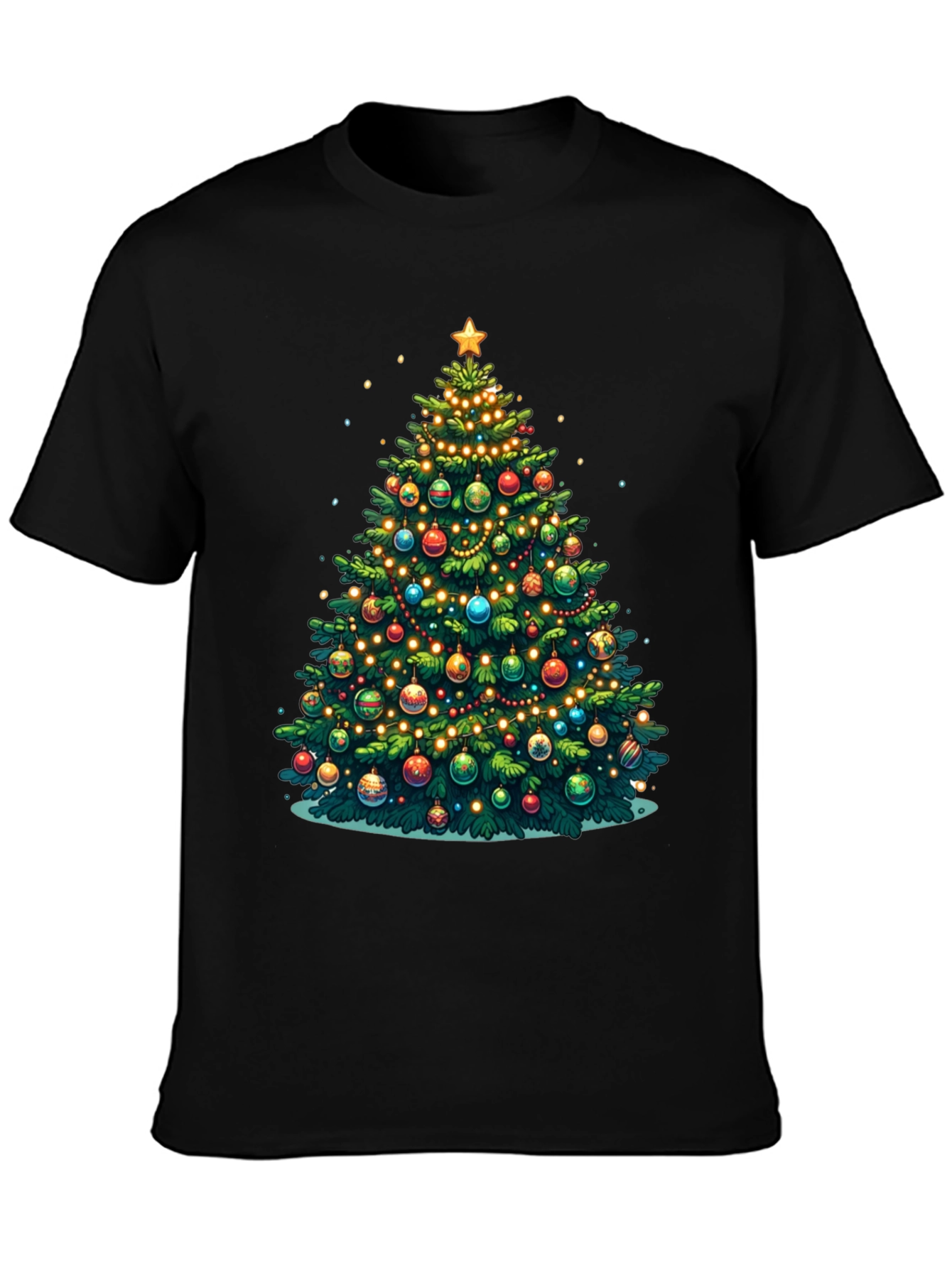 Christmas Tree Graphic Tee Holiday Shirt