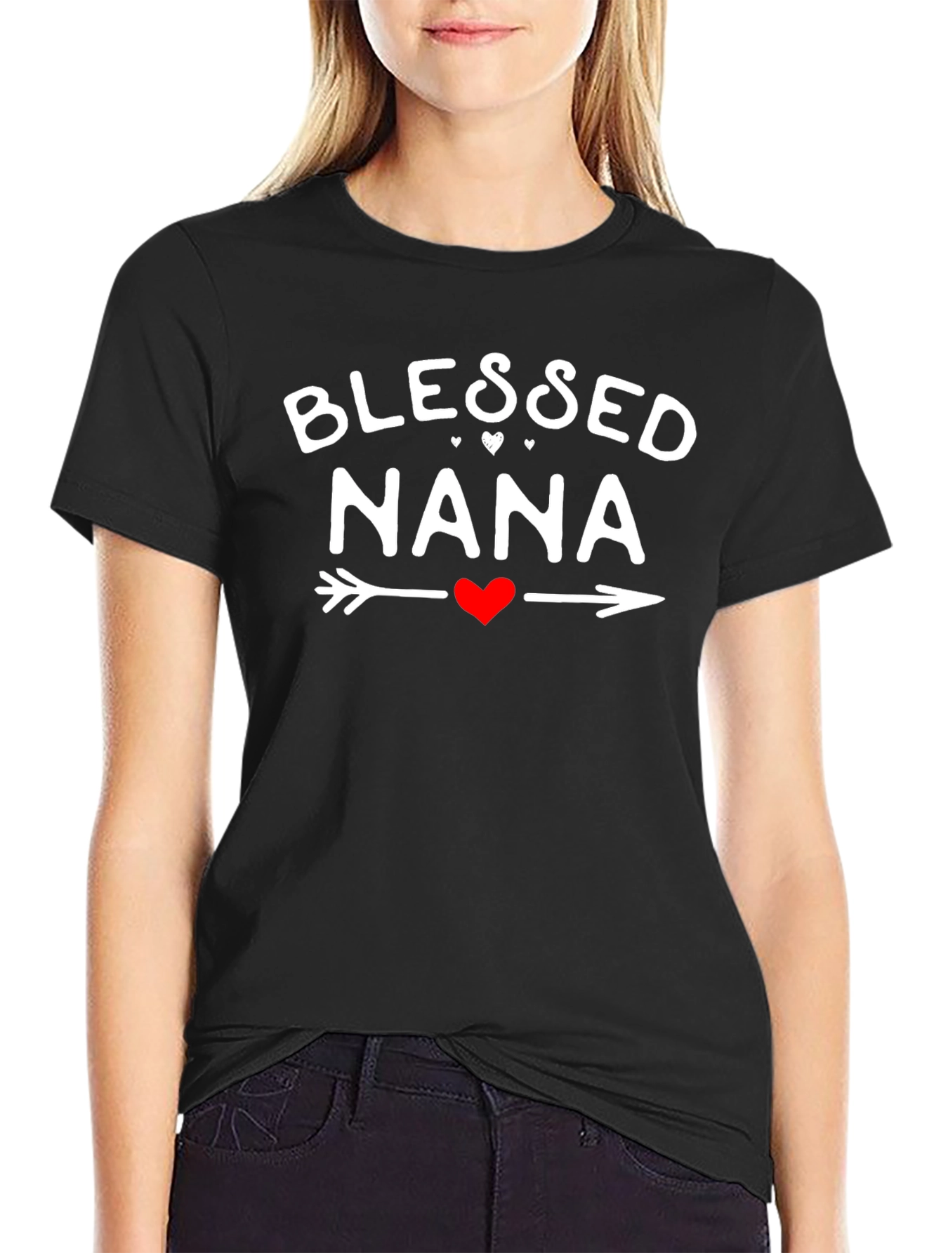 Blessed Nana Graphic T-Shirt - Black