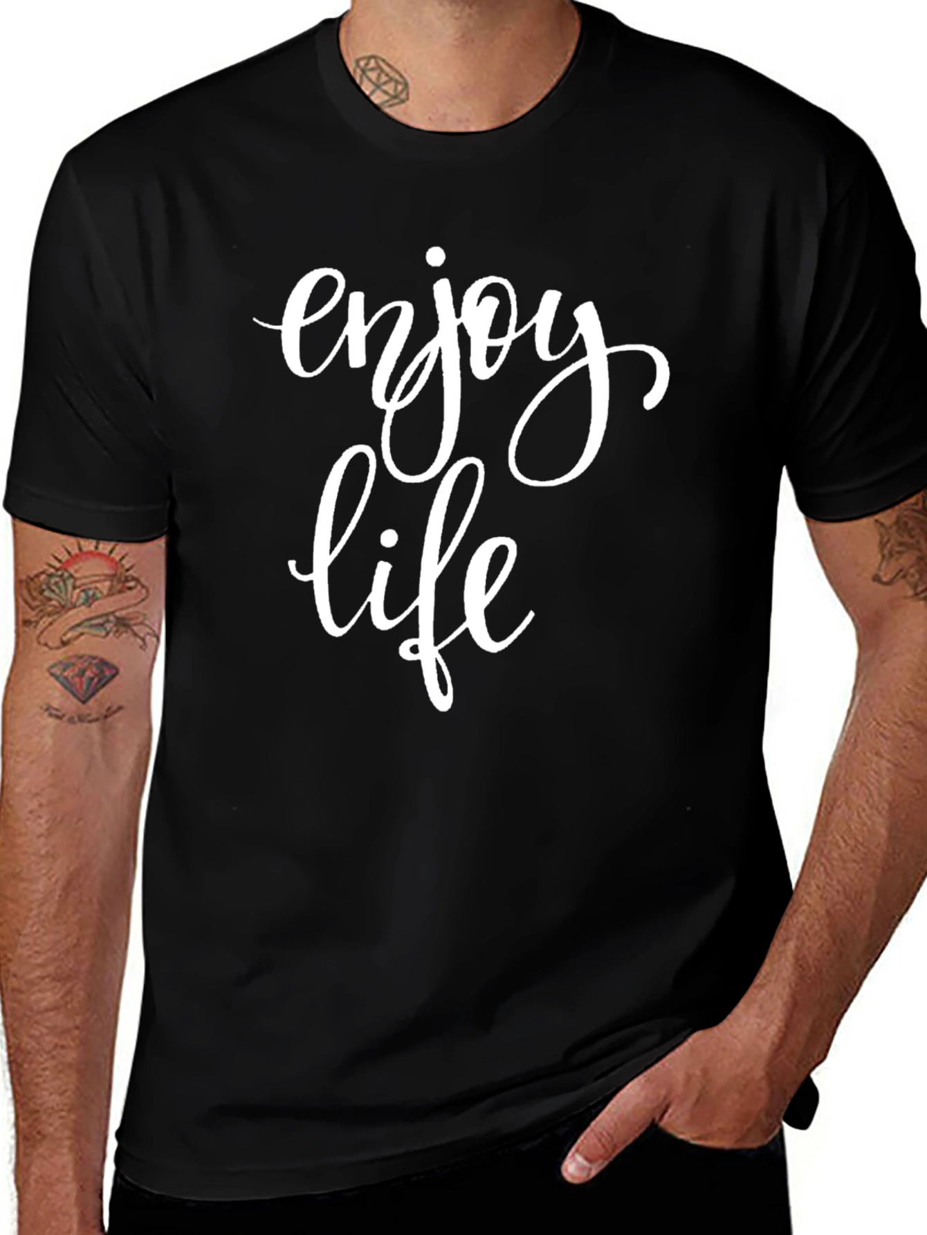 Enjoy Life Graphic Tee - Black T-Shirt
