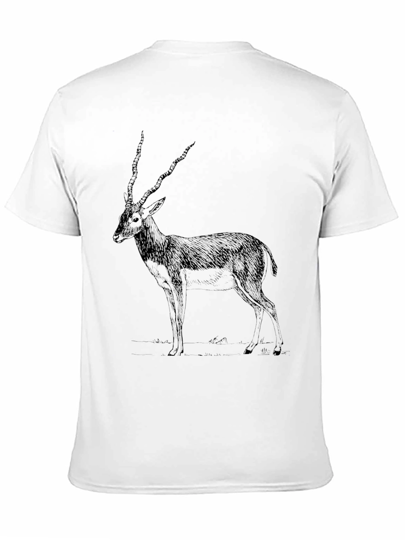 Antelope Graphic Print Black T-Shirt