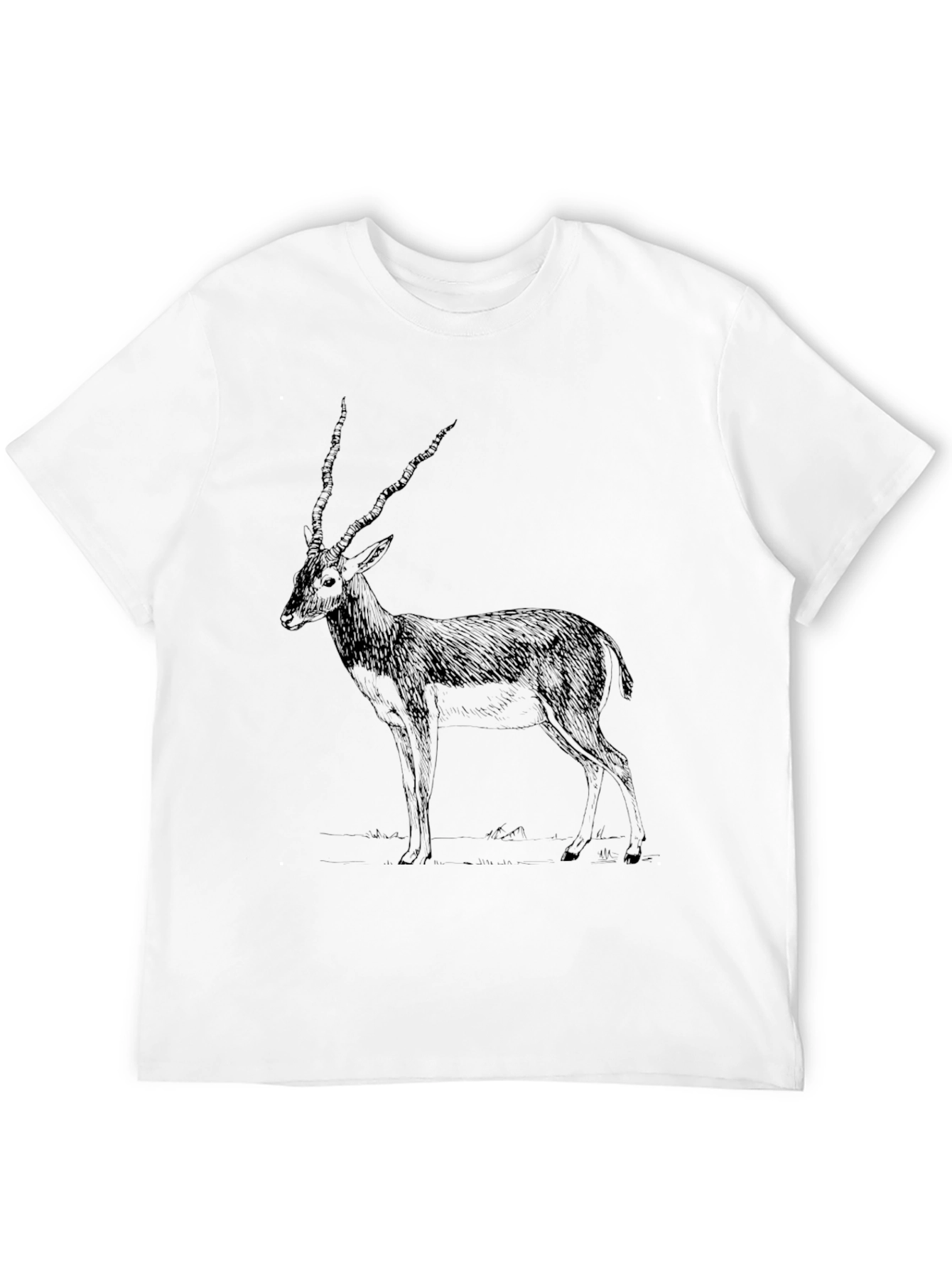 Antelope Graphic Print Black T-Shirt