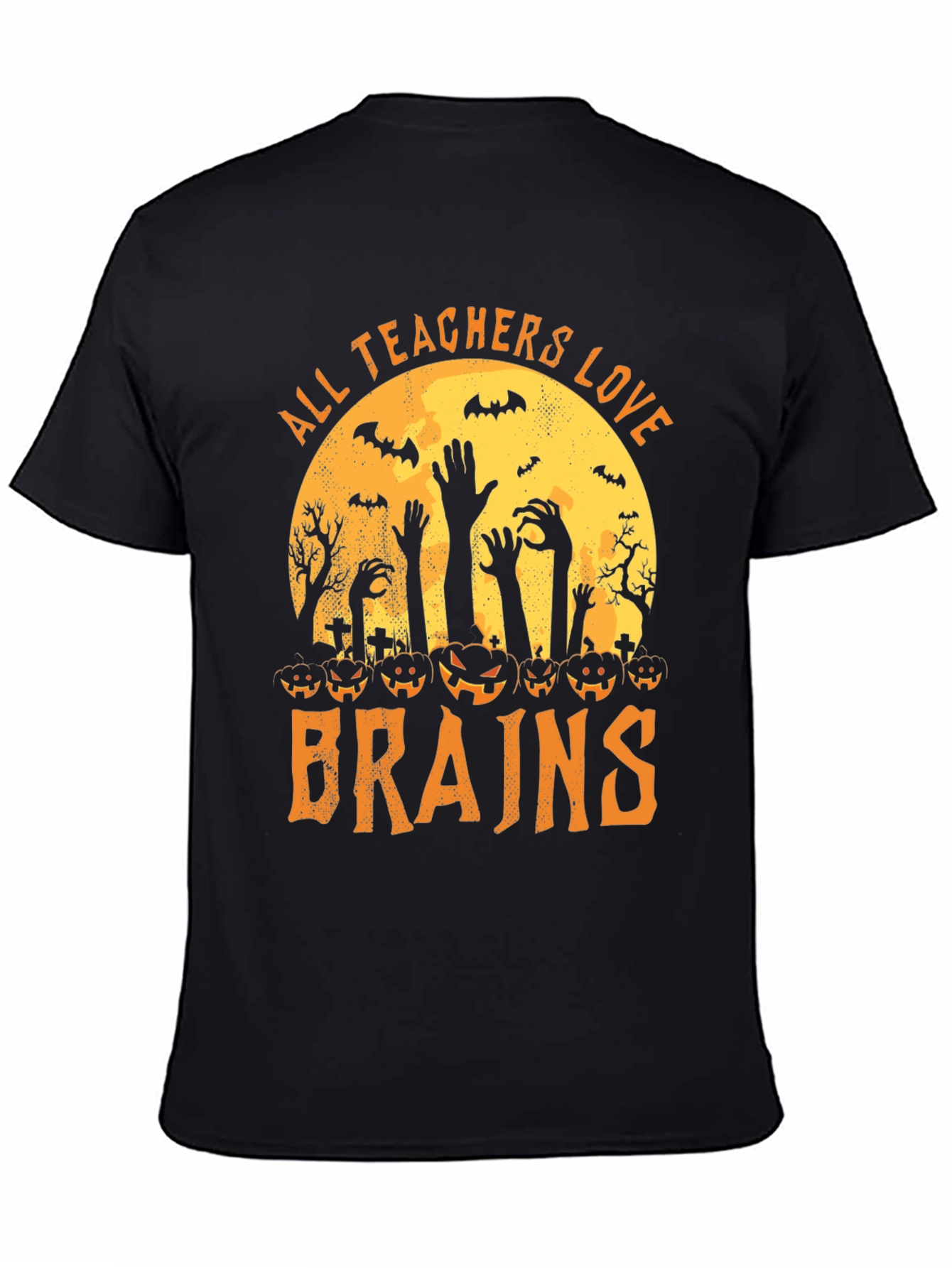 All Teachers Love Brains Halloween Graphic Tee