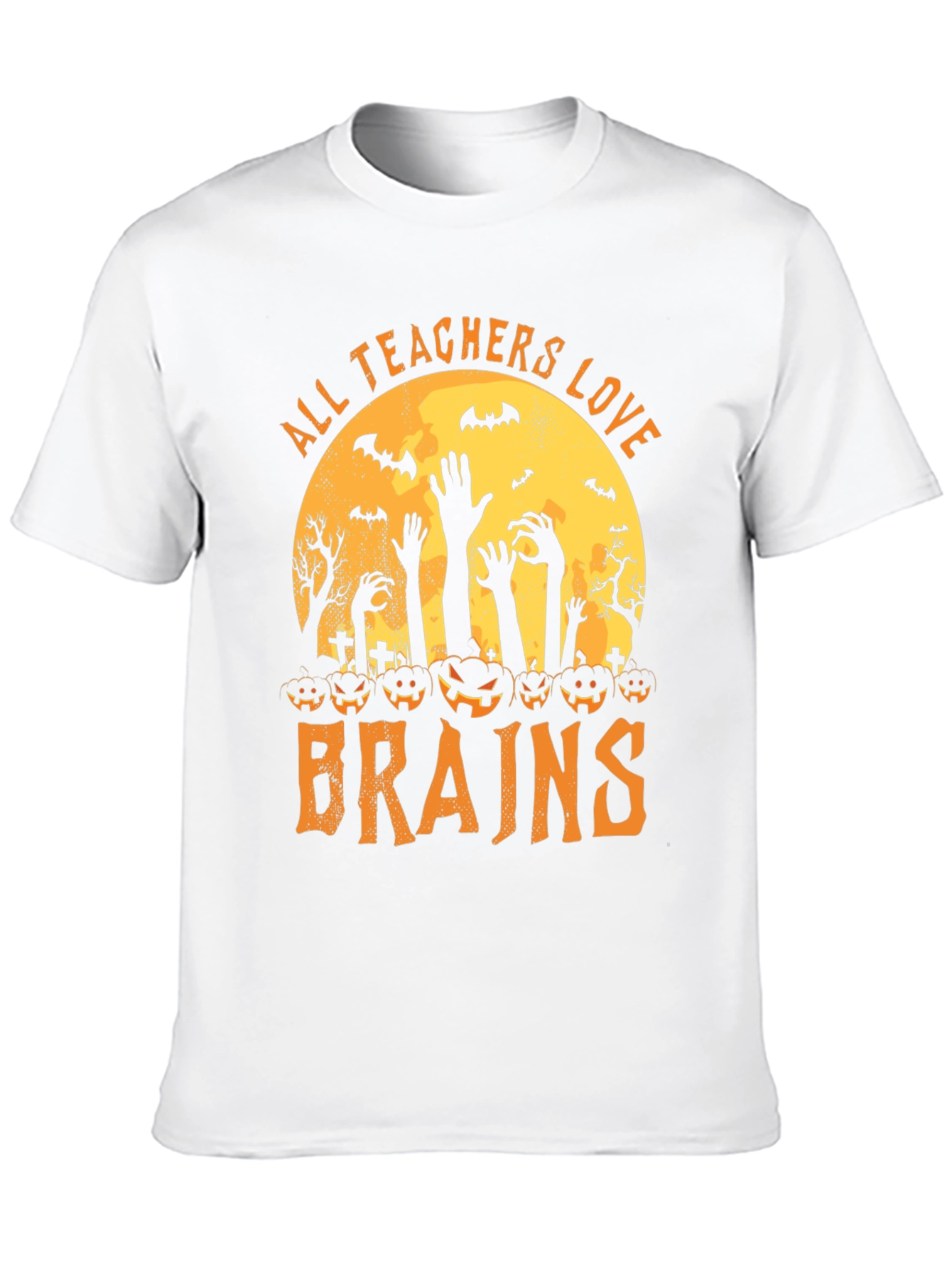 All Teachers Love Brains Halloween Graphic Tee