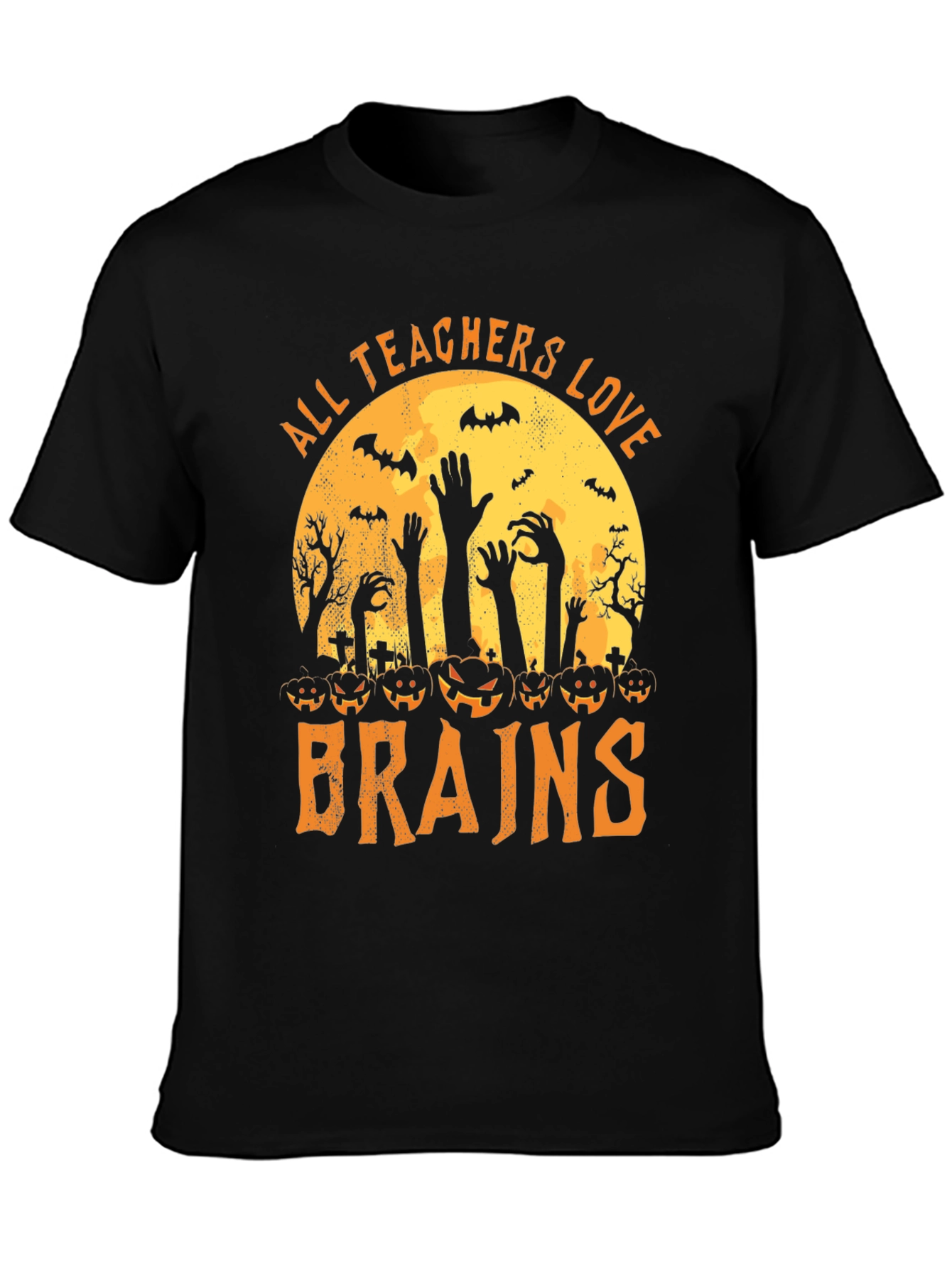All Teachers Love Brains Halloween Graphic Tee