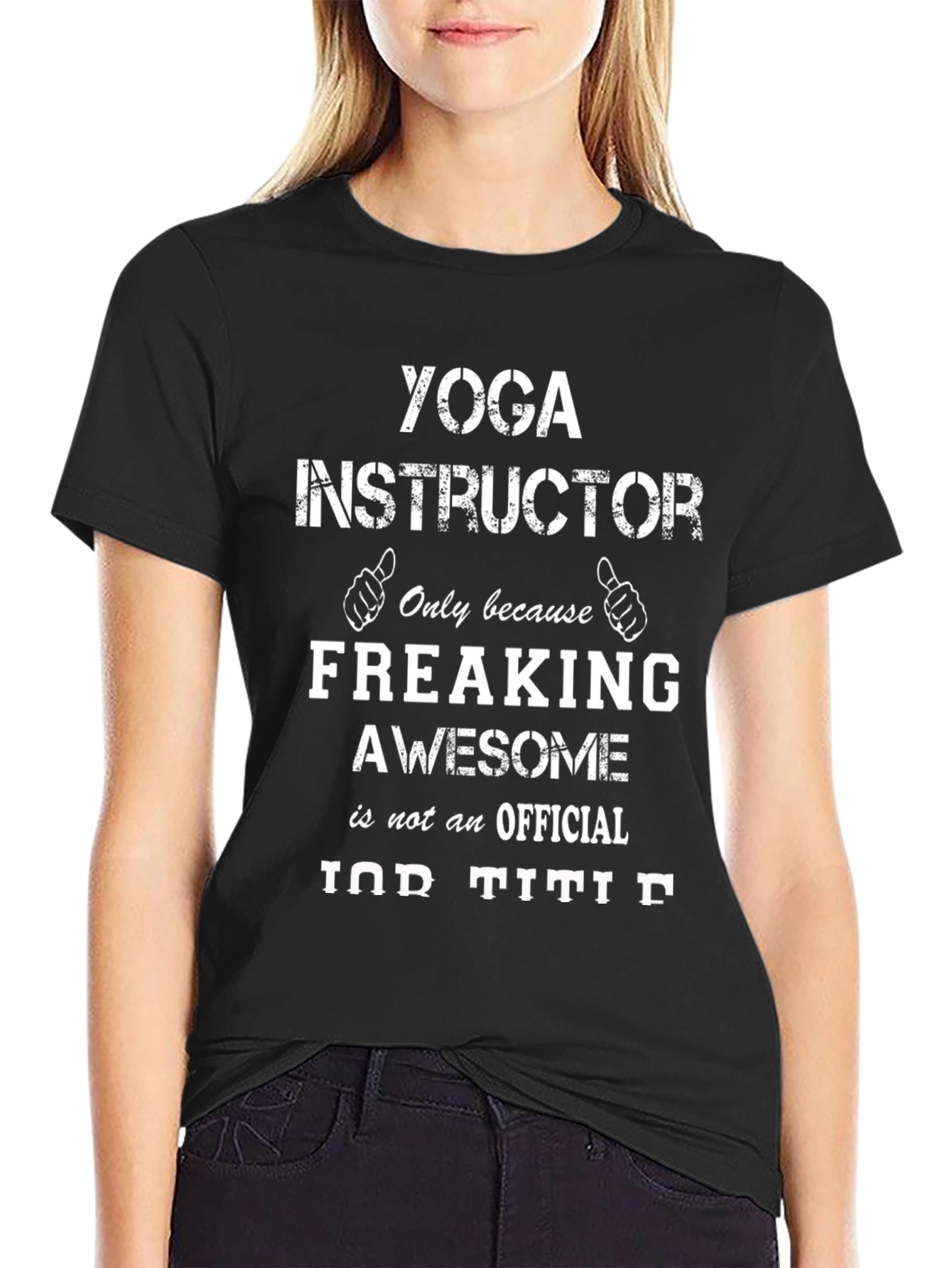 Yoga Instructor Awesome Job Title Graphic Tee