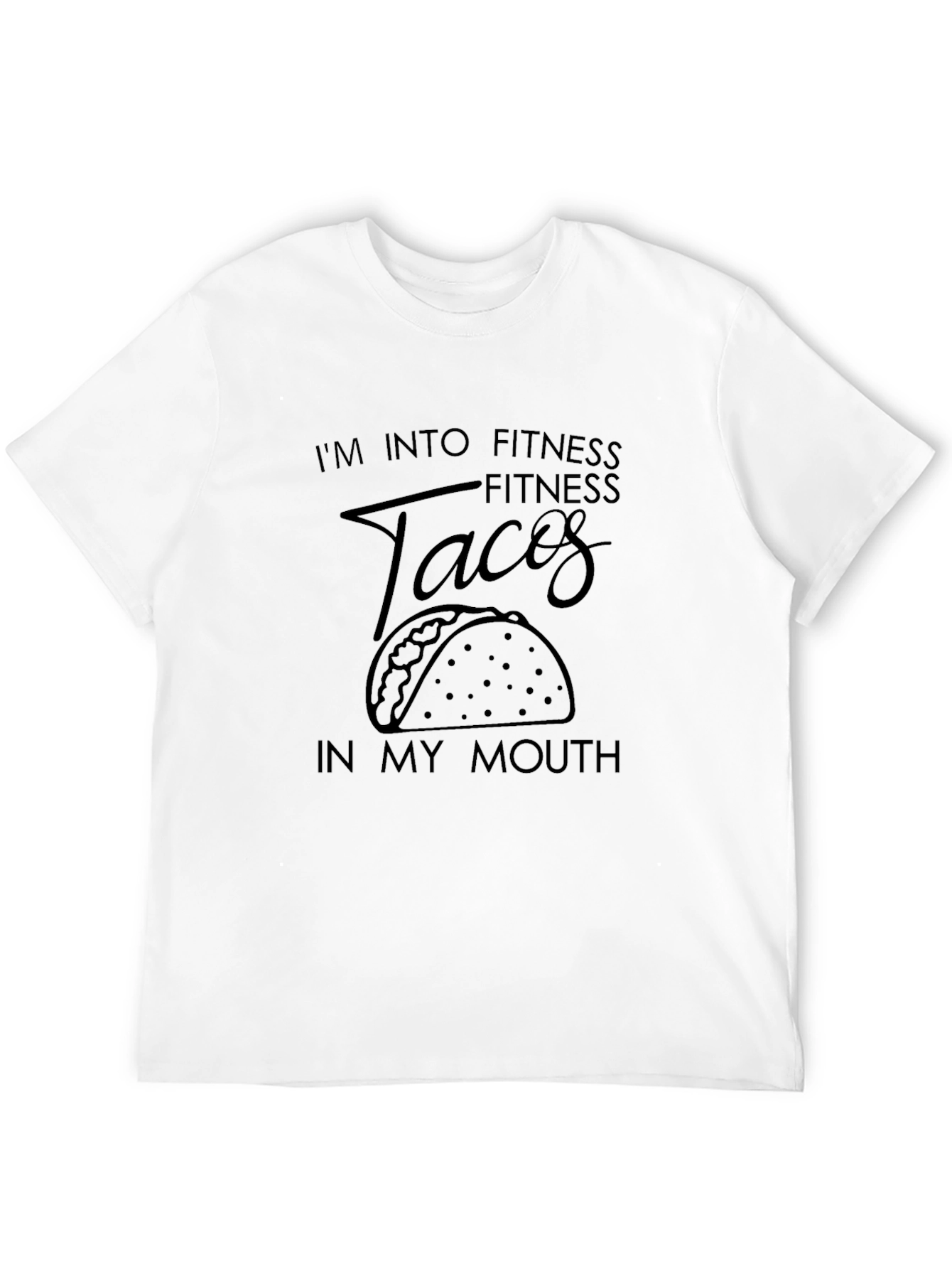 Fitness Tacos Funny Graphic Tee - Black