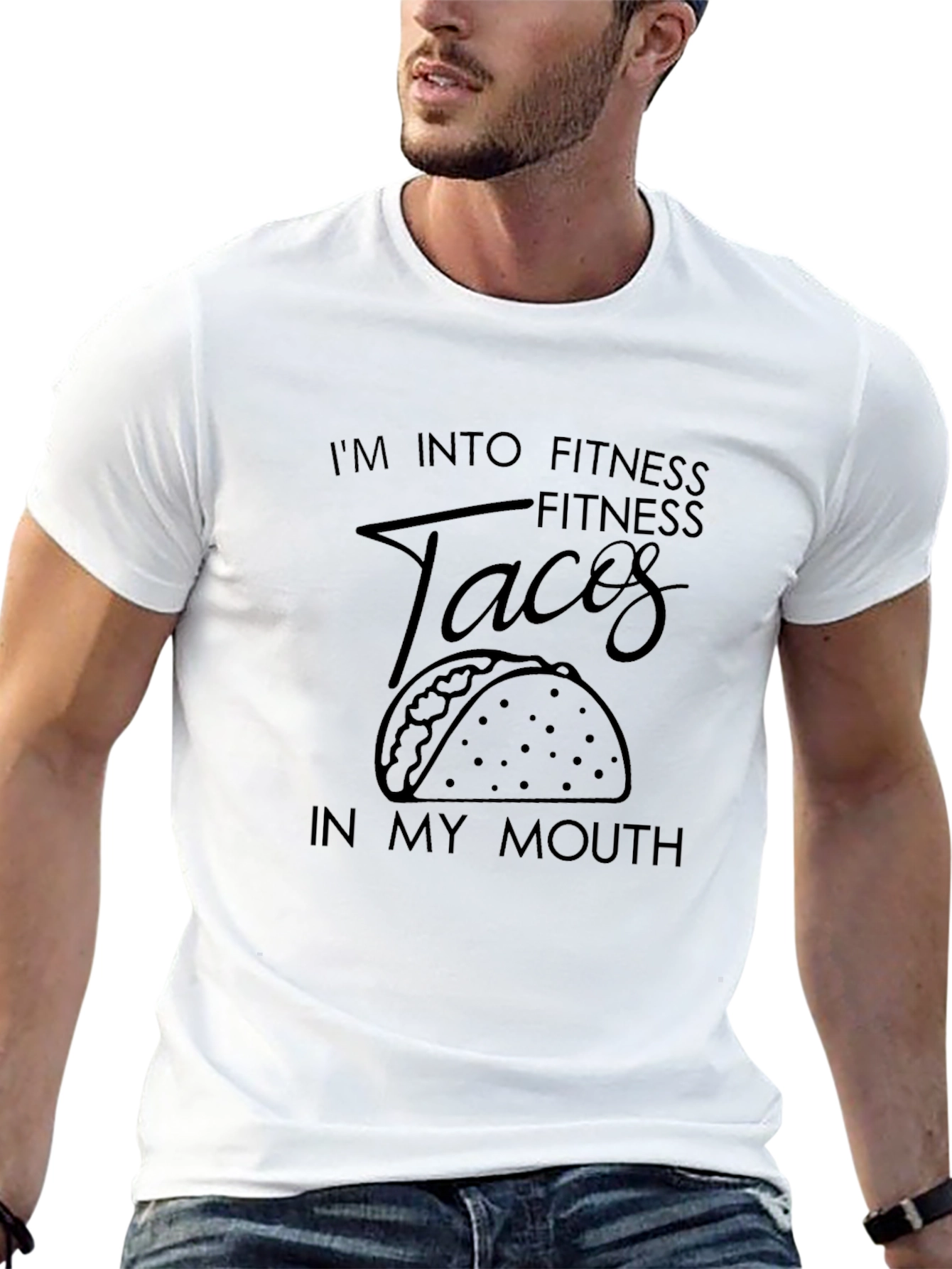Fitness Tacos Funny Graphic Tee - Black