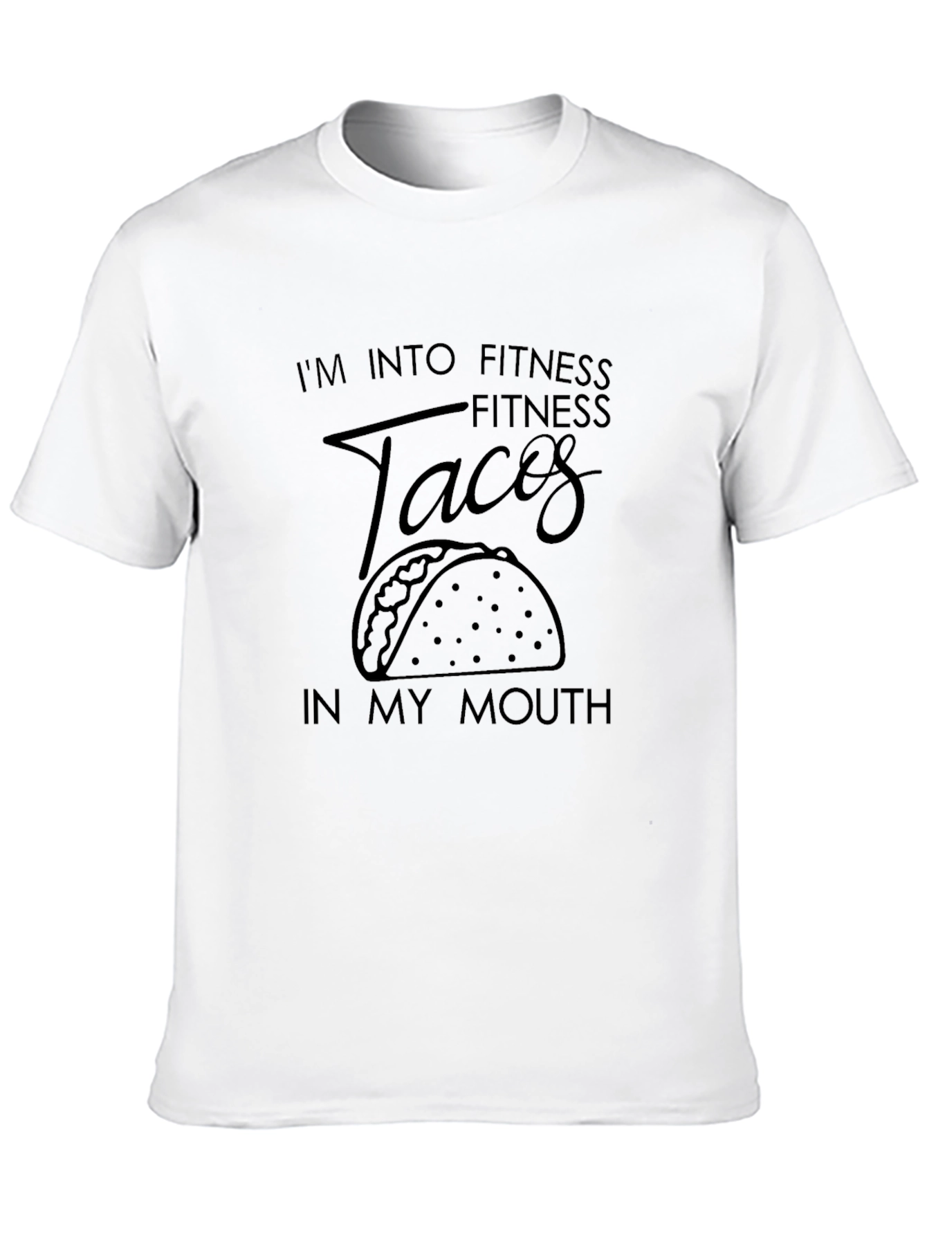 Fitness Tacos Funny Graphic Tee - Black
