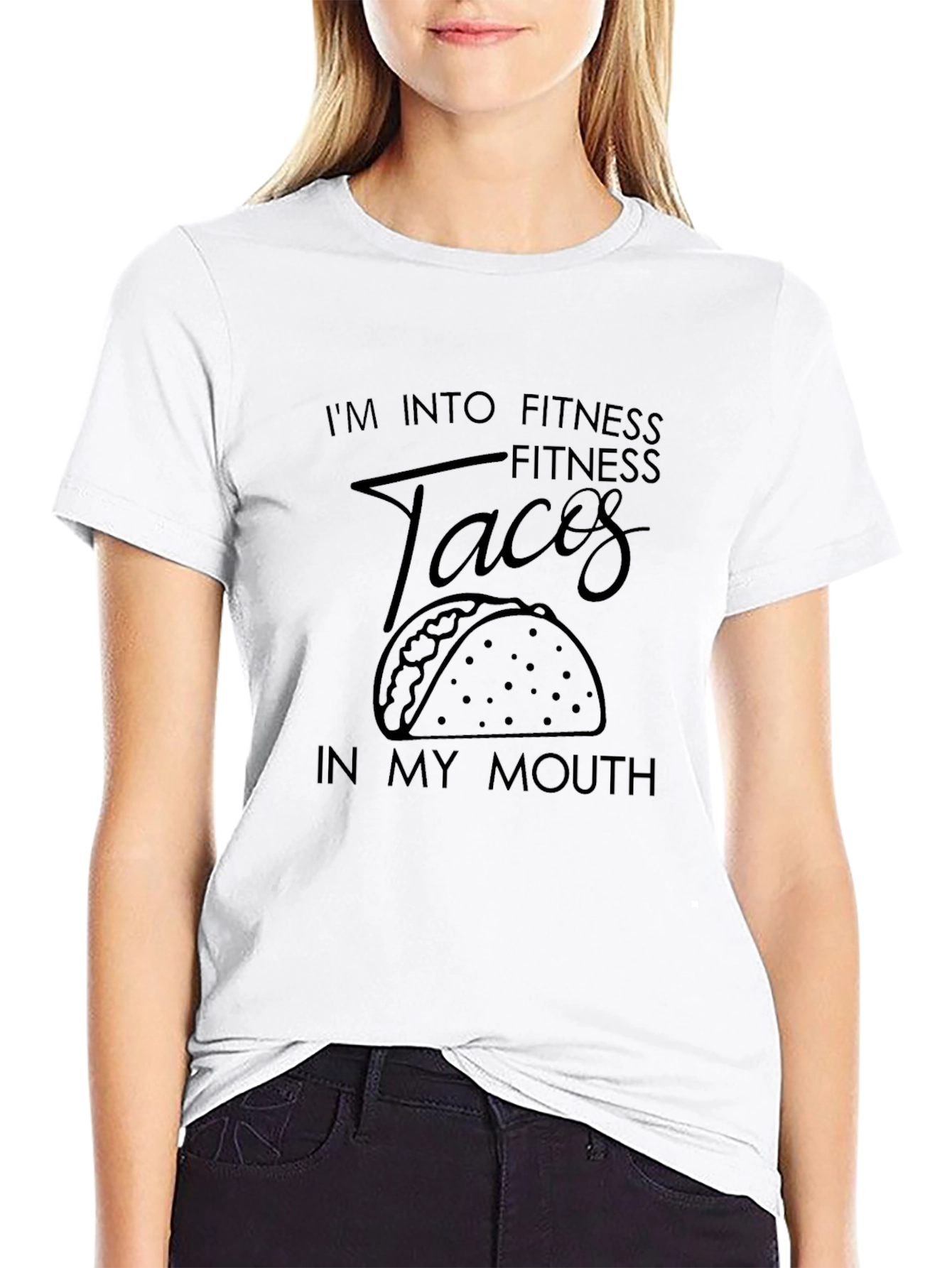 Fitness Tacos Funny Graphic Tee - Black