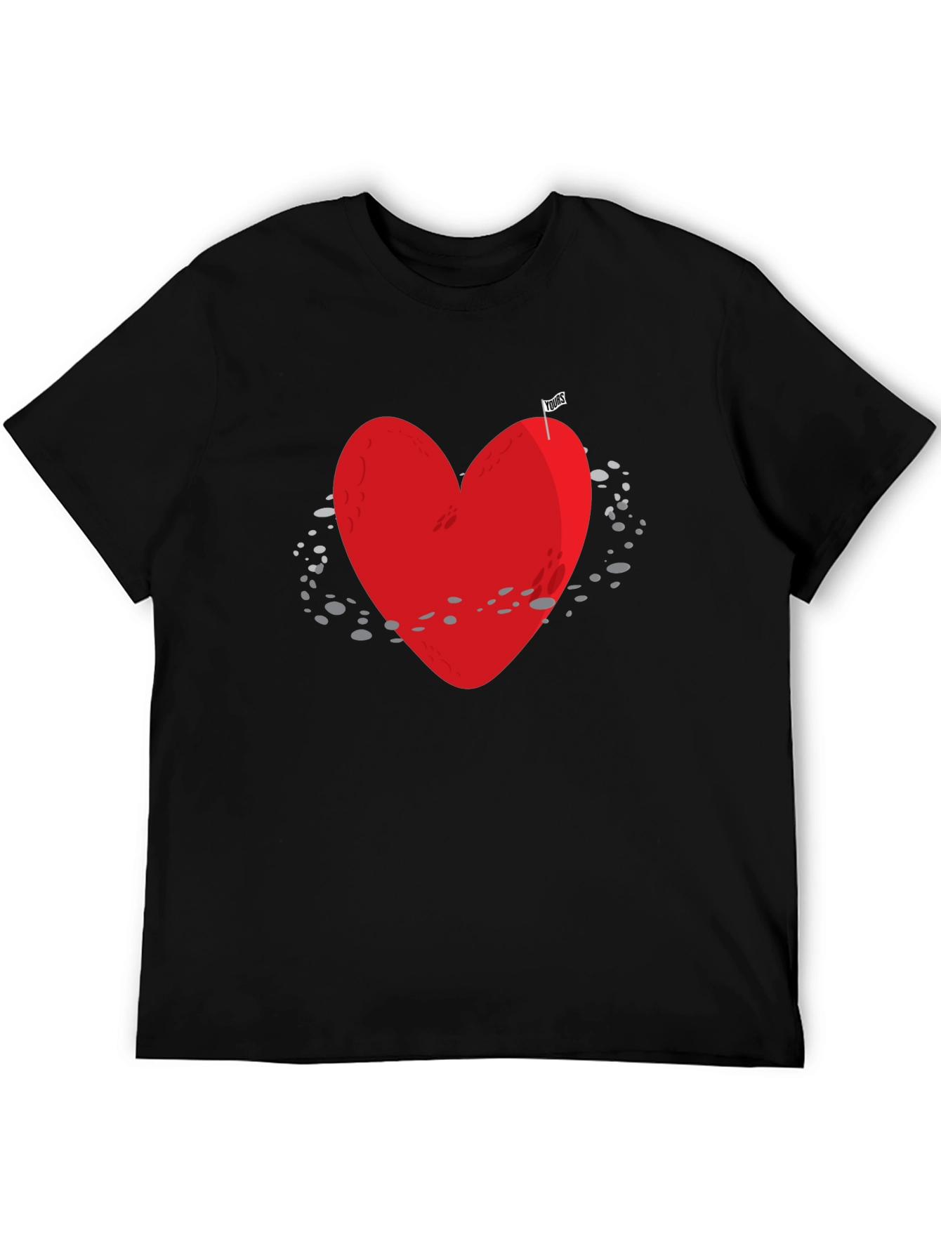 Red Heart Moon T-Shirt - Space Love