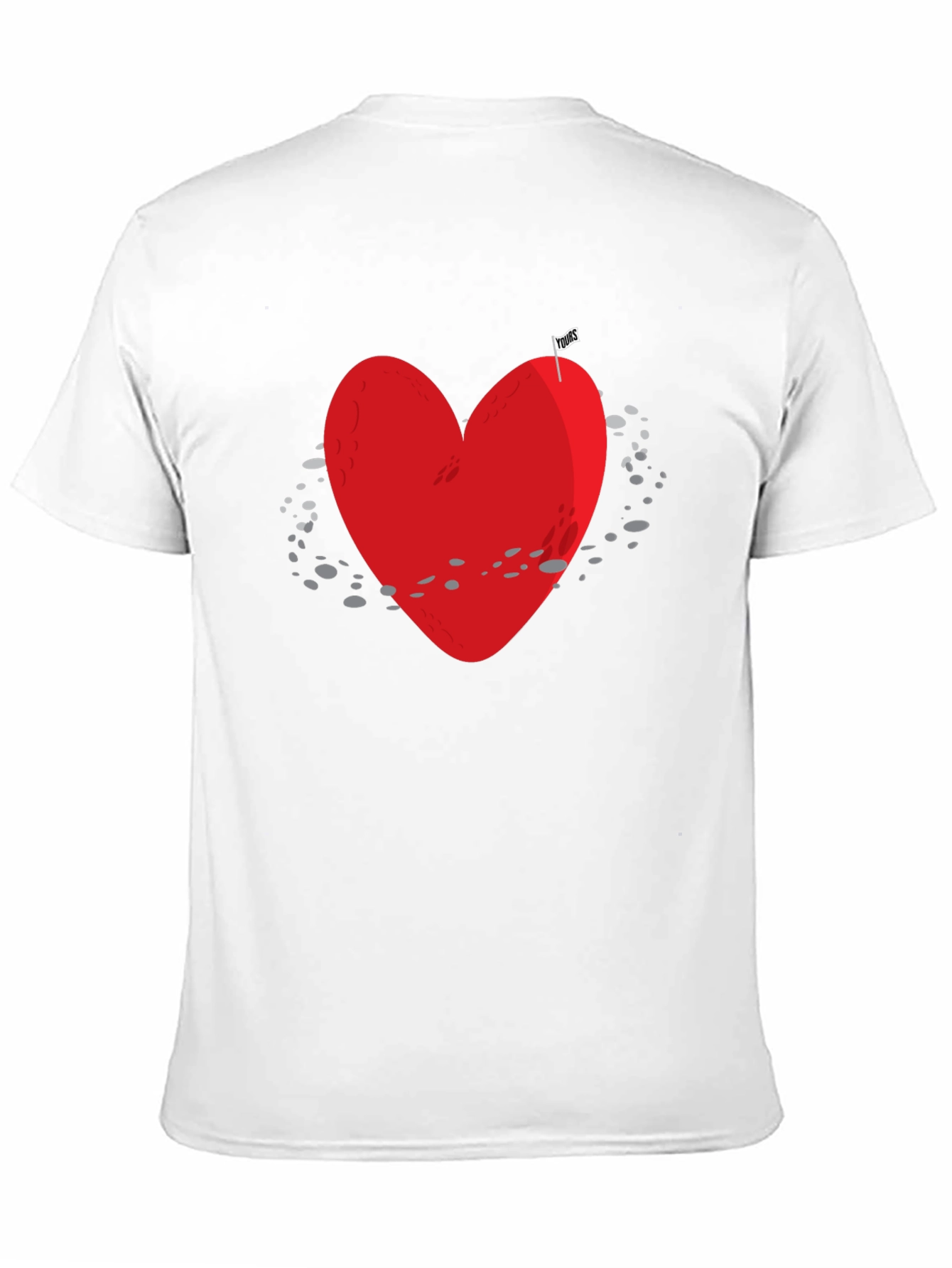 Red Heart Moon T-Shirt - Space Love