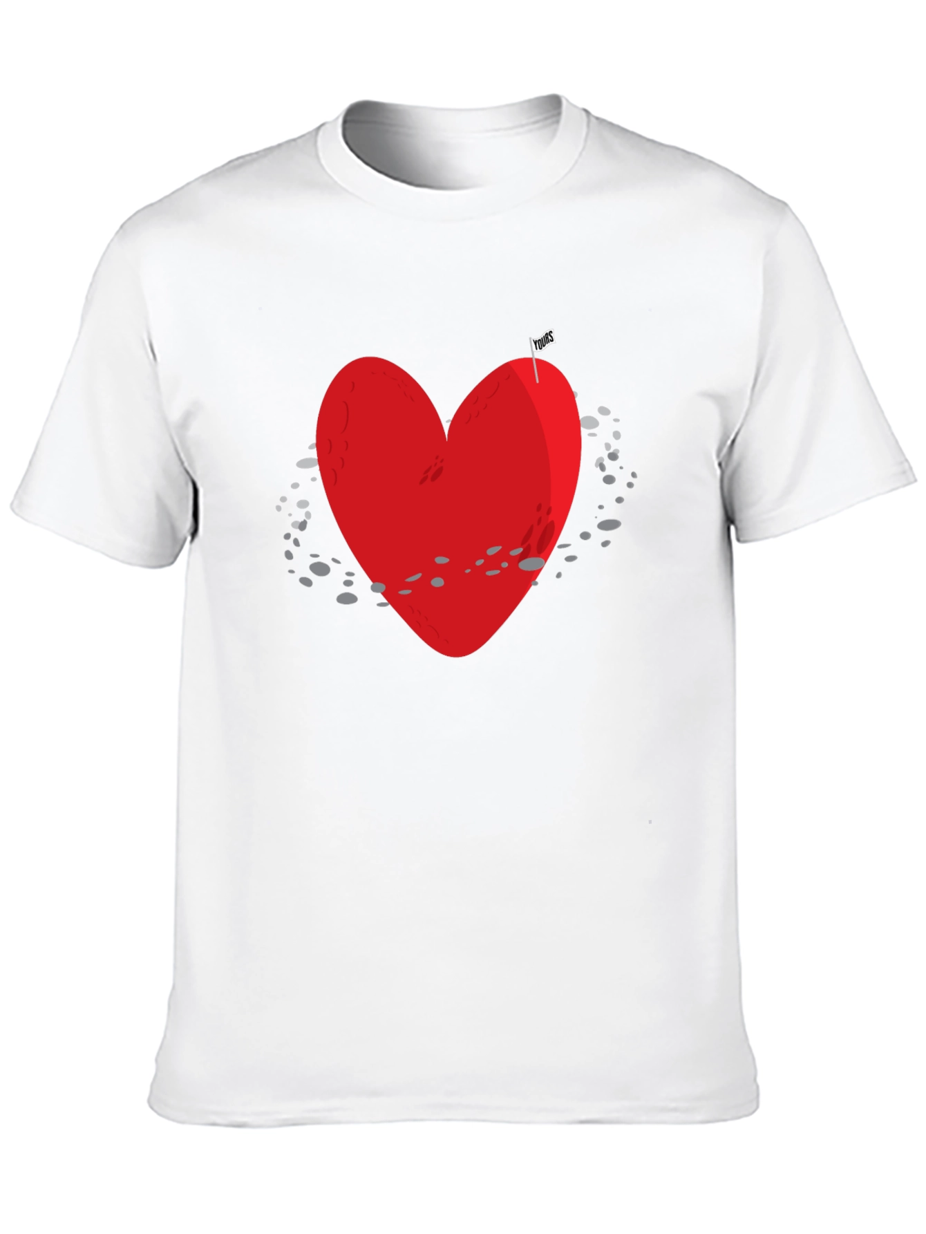 Red Heart Moon T-Shirt - Space Love